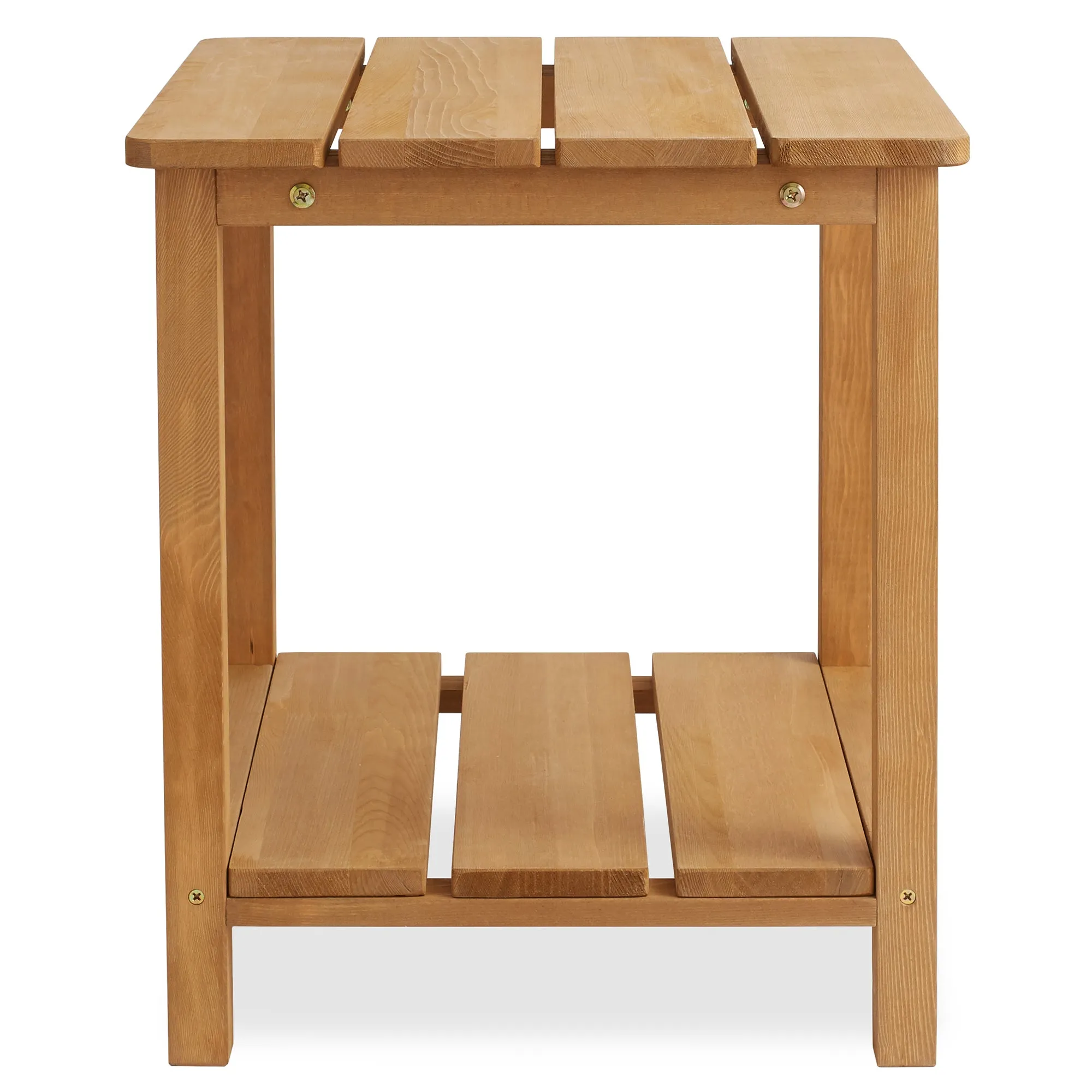 Adirondack Wood Side Table with Shelf