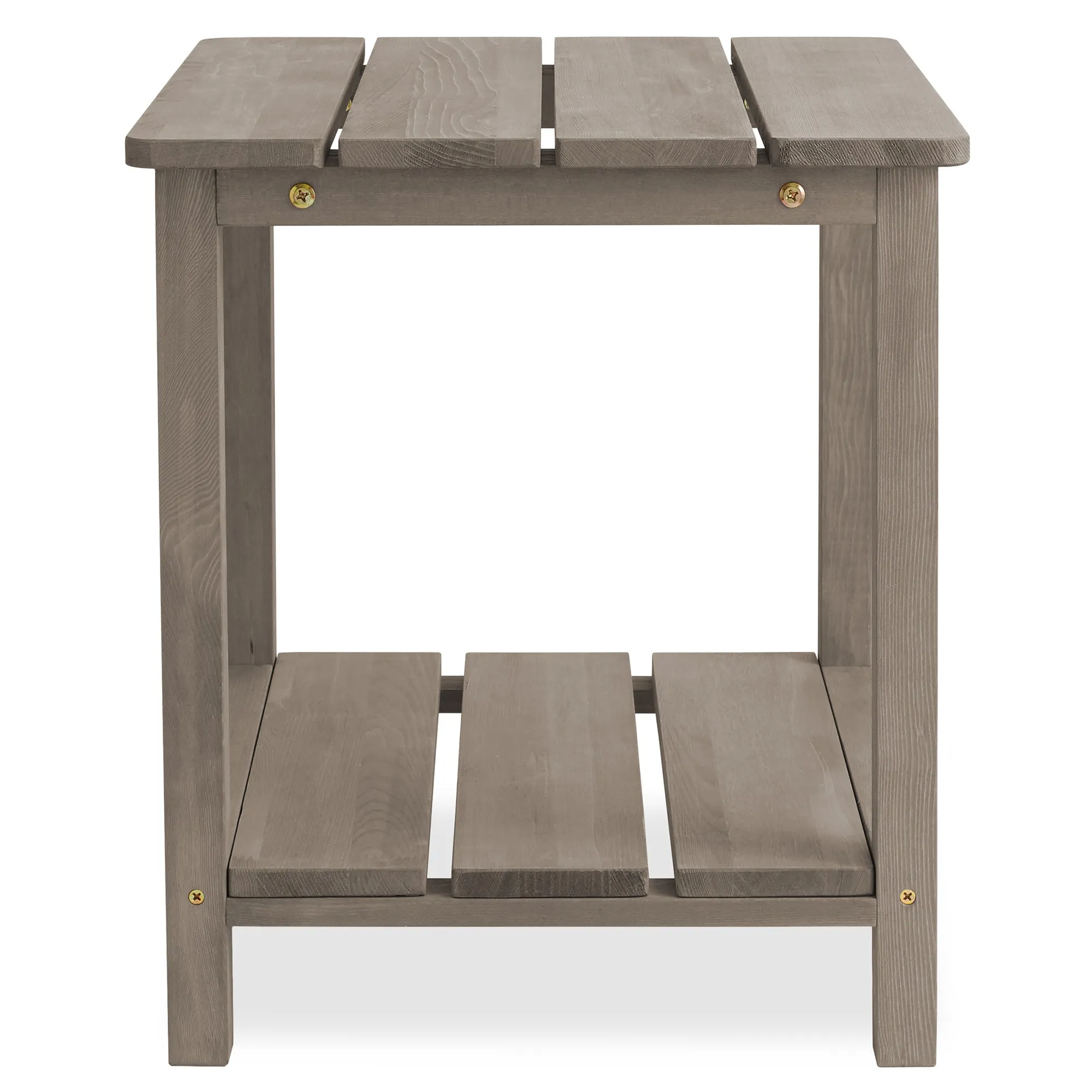 Adirondack Wood Side Table with Shelf