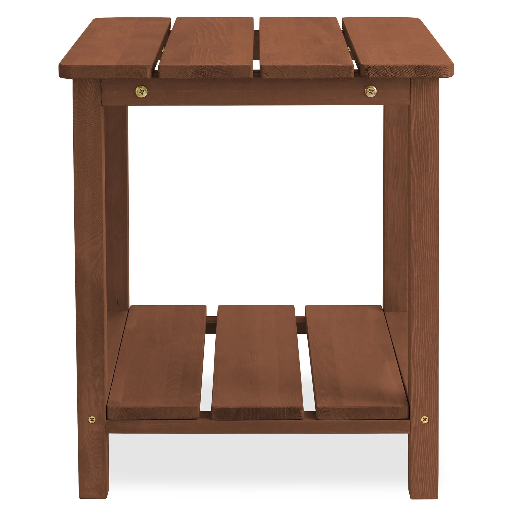 Adirondack Wood Side Table with Shelf