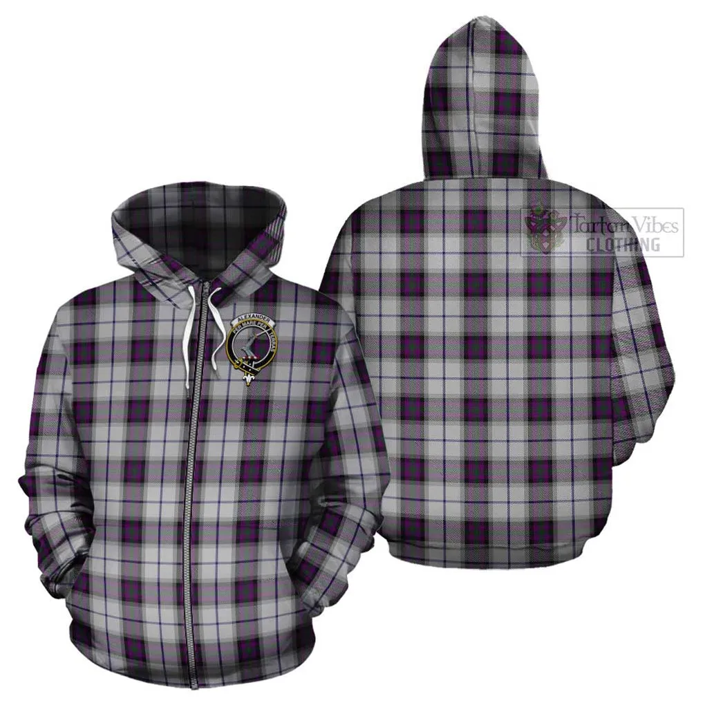 Alexander of Menstry Dress Tartan Cotton Hoodie with Family Crest