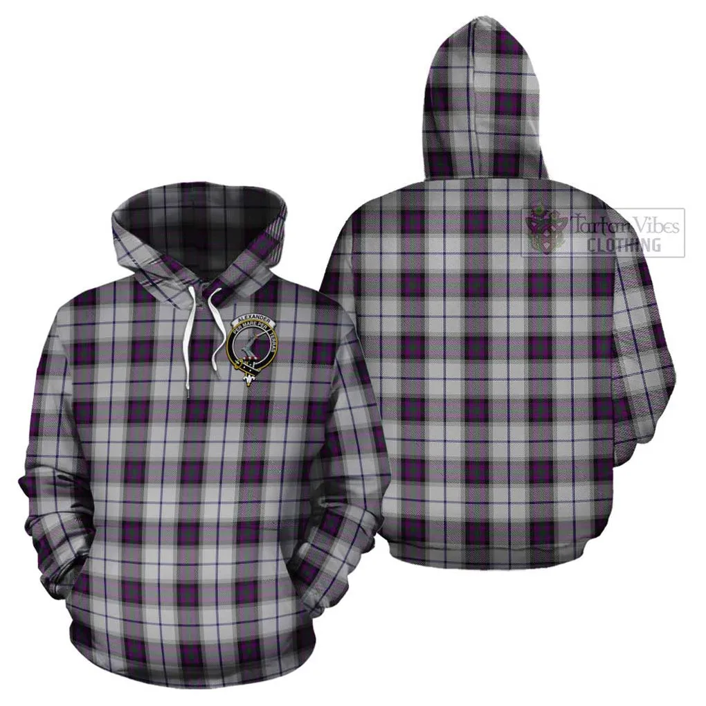 Alexander of Menstry Dress Tartan Cotton Hoodie with Family Crest