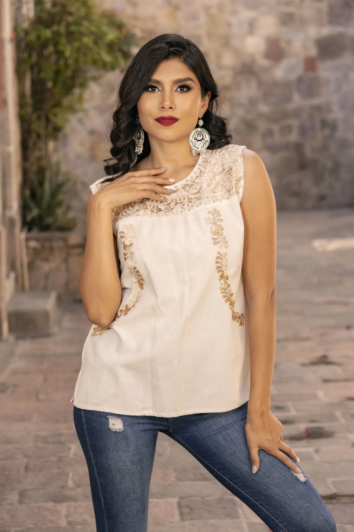 Antonina Golden Blouse