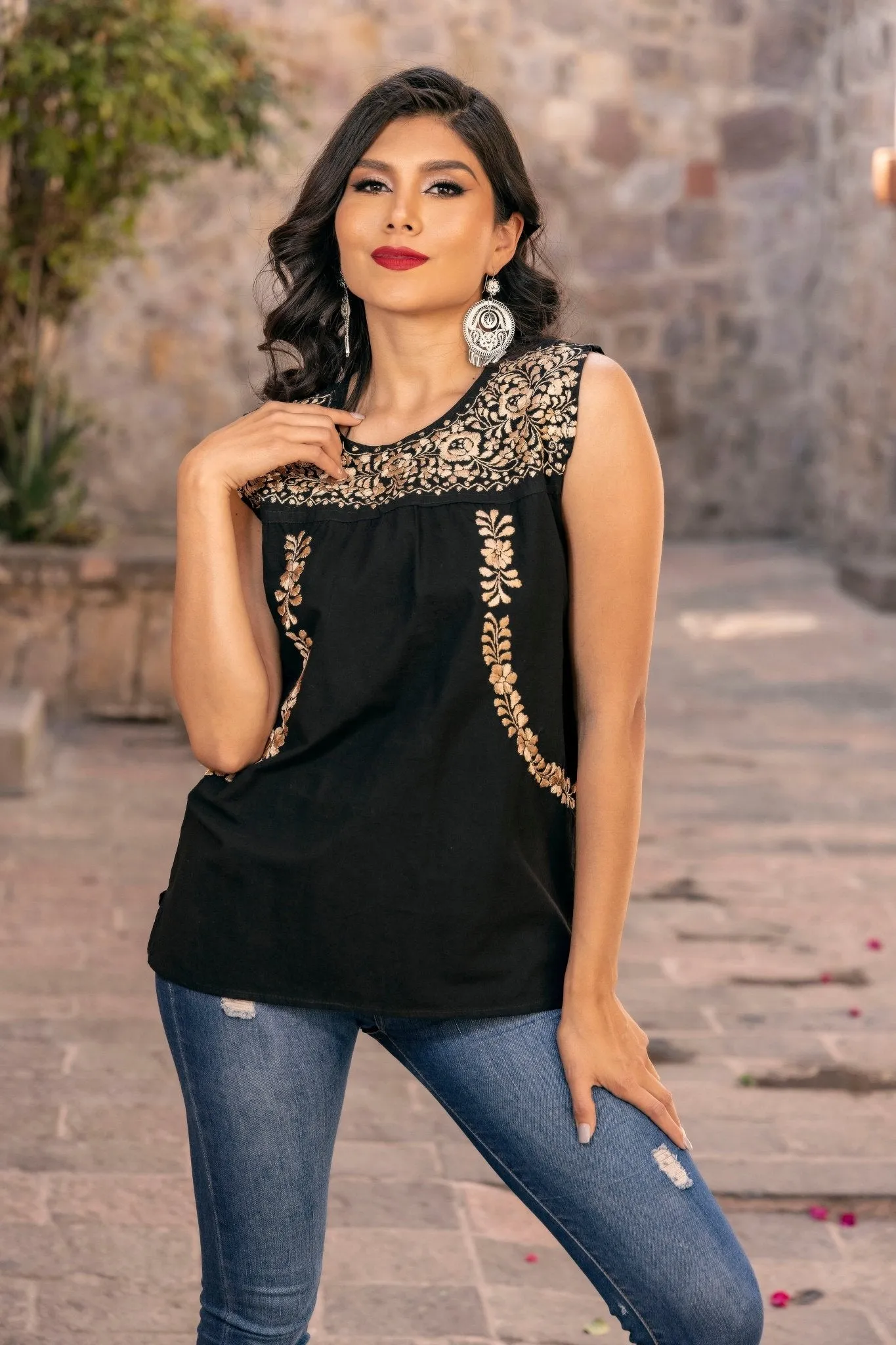 Antonina Golden Blouse