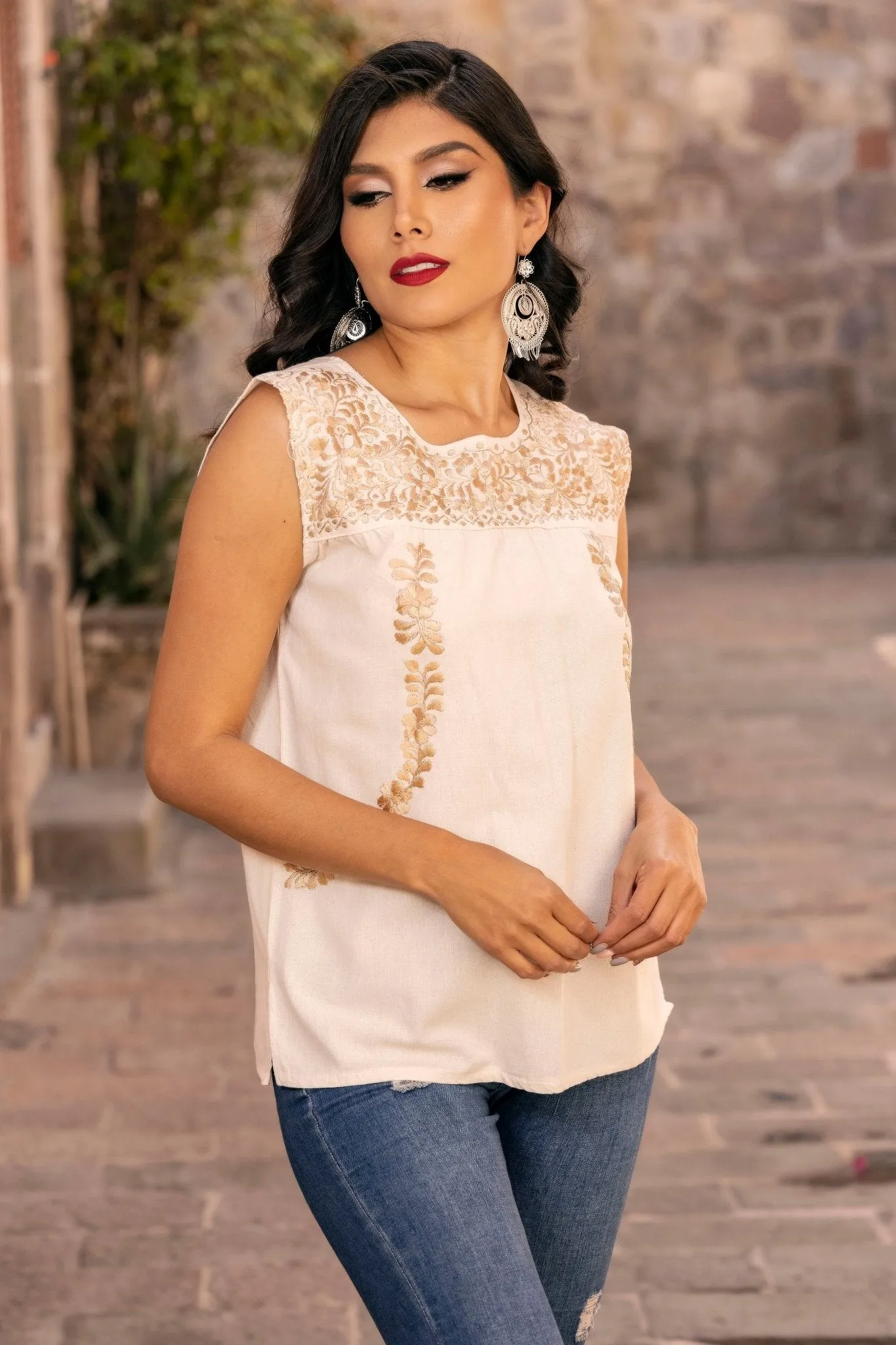 Antonina Golden Blouse
