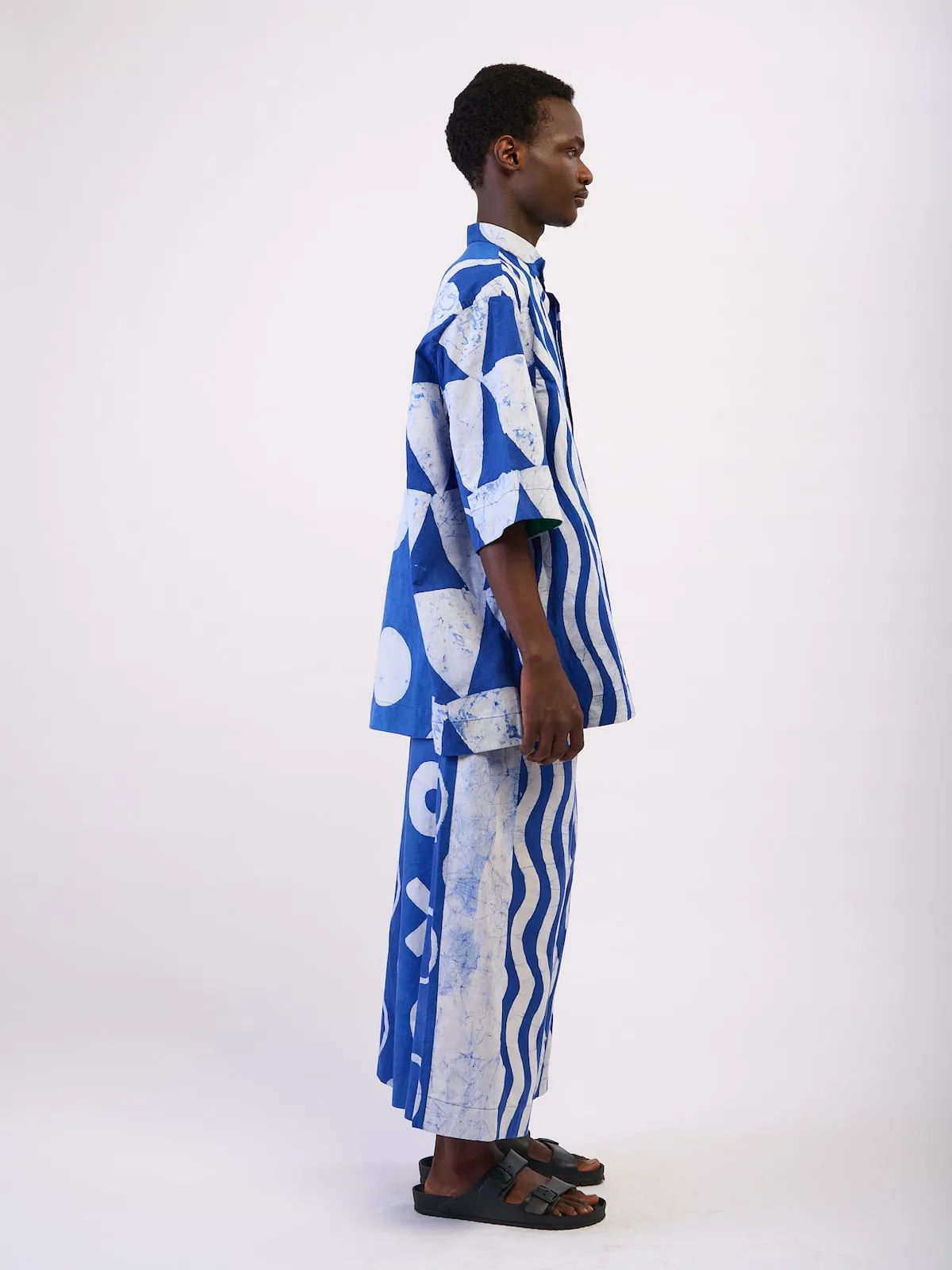 Blue & White Juba Top