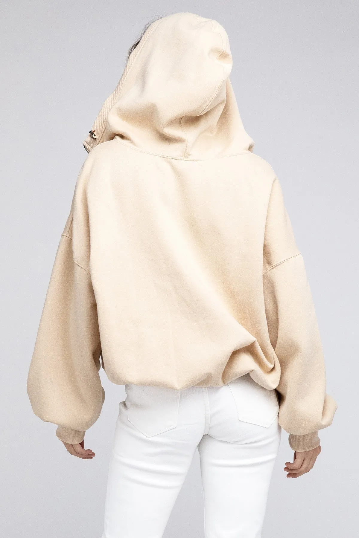Bohemian Stitch Detailed Elastic Hem Hoodie