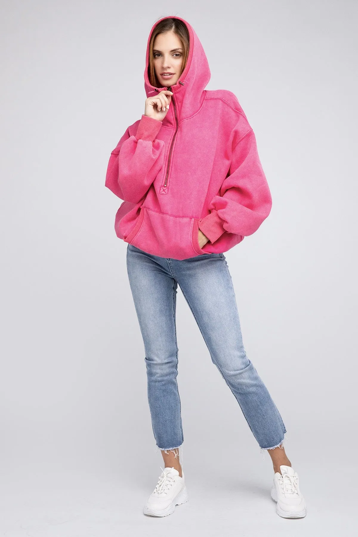 Bohemian Stitch Detailed Elastic Hem Hoodie