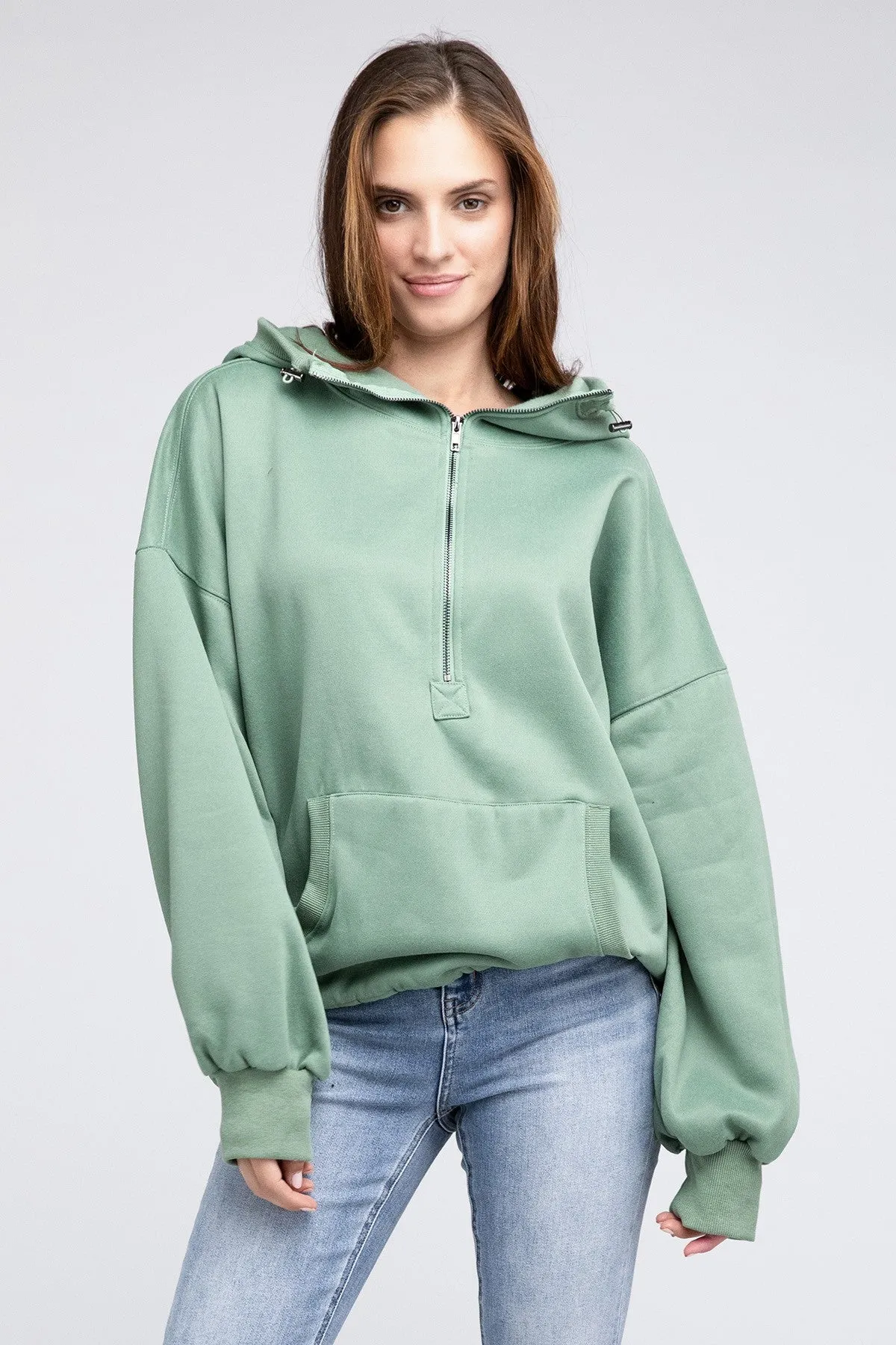 Bohemian Stitch Detailed Elastic Hem Hoodie