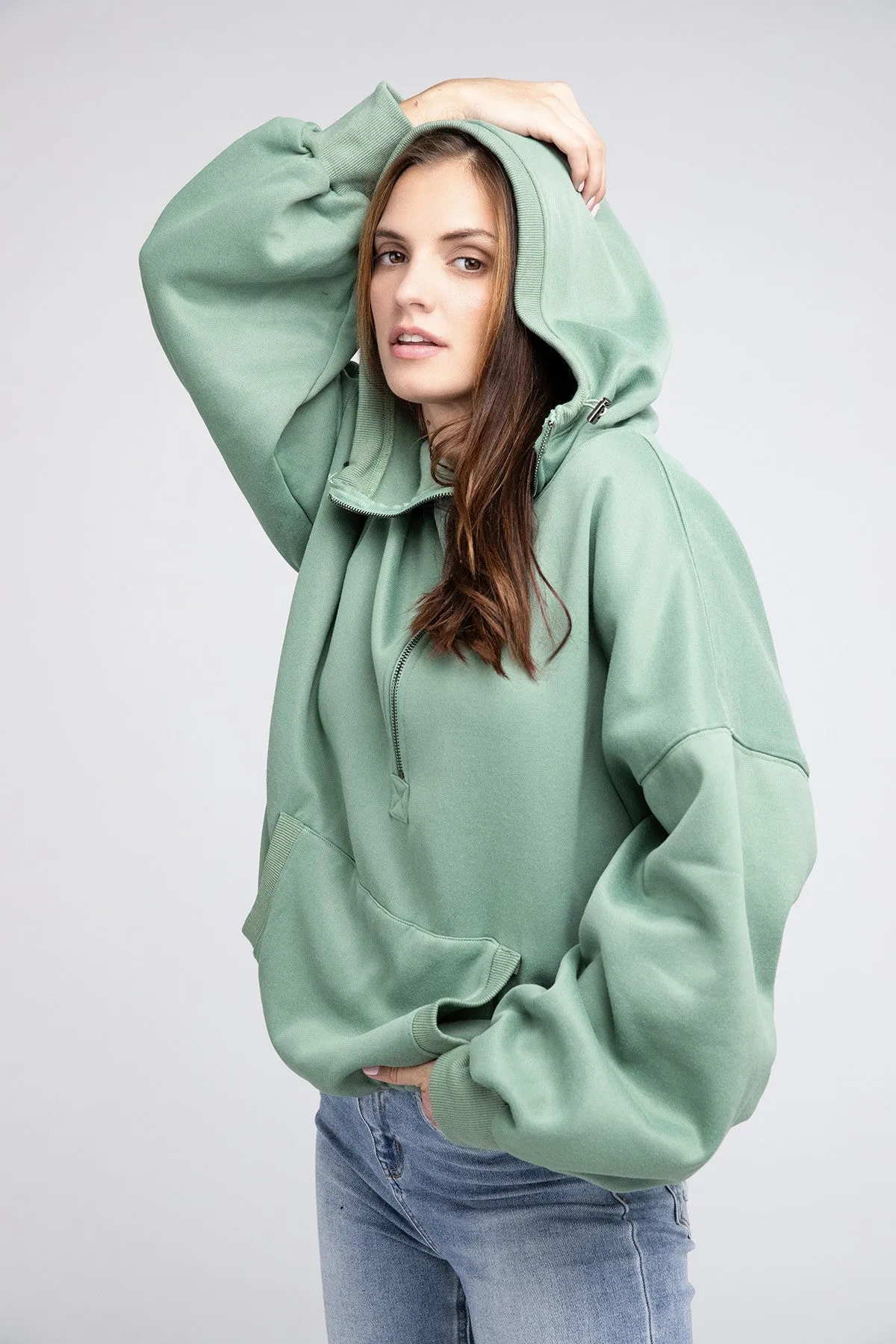 Bohemian Stitch Detailed Elastic Hem Hoodie