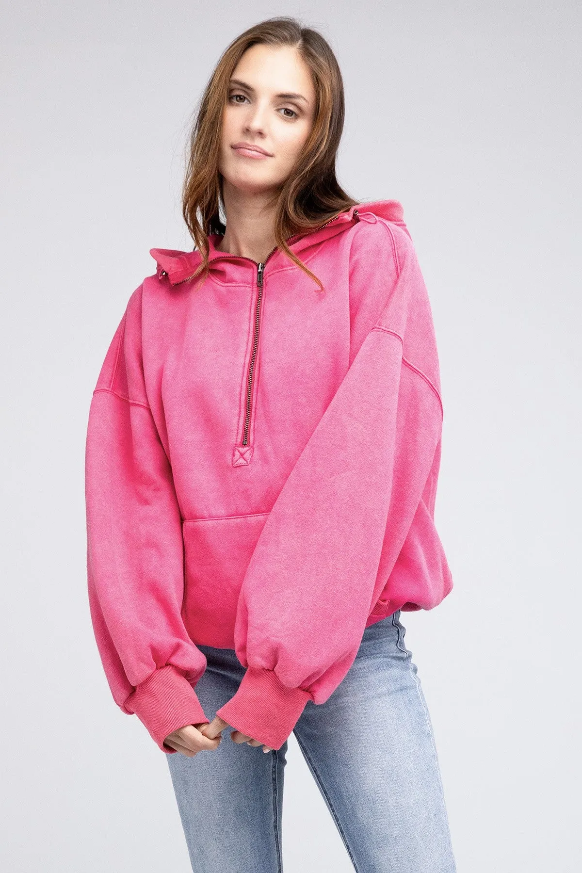 Bohemian Stitch Detailed Elastic Hem Hoodie