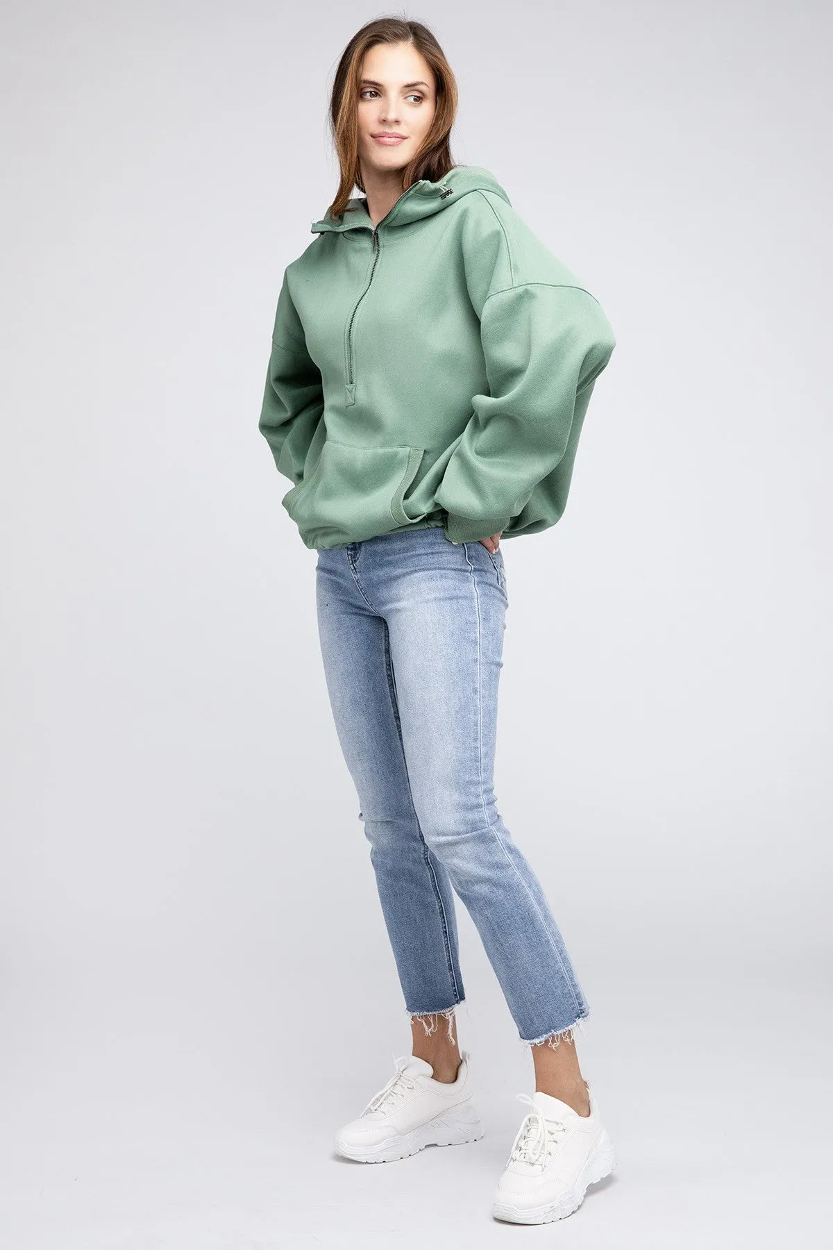 Bohemian Stitch Detailed Elastic Hem Hoodie