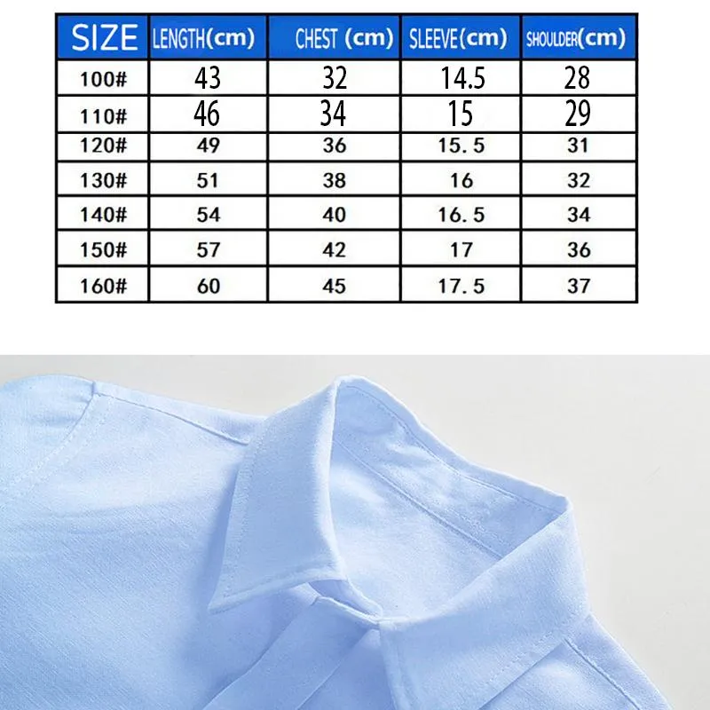 Boys' Premium Short Sleeve Blue Dress Shirt