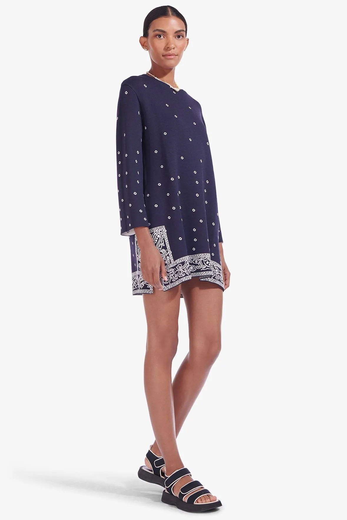 CHEYENNE DRESS | BANDANA PRINT DEEP SEA