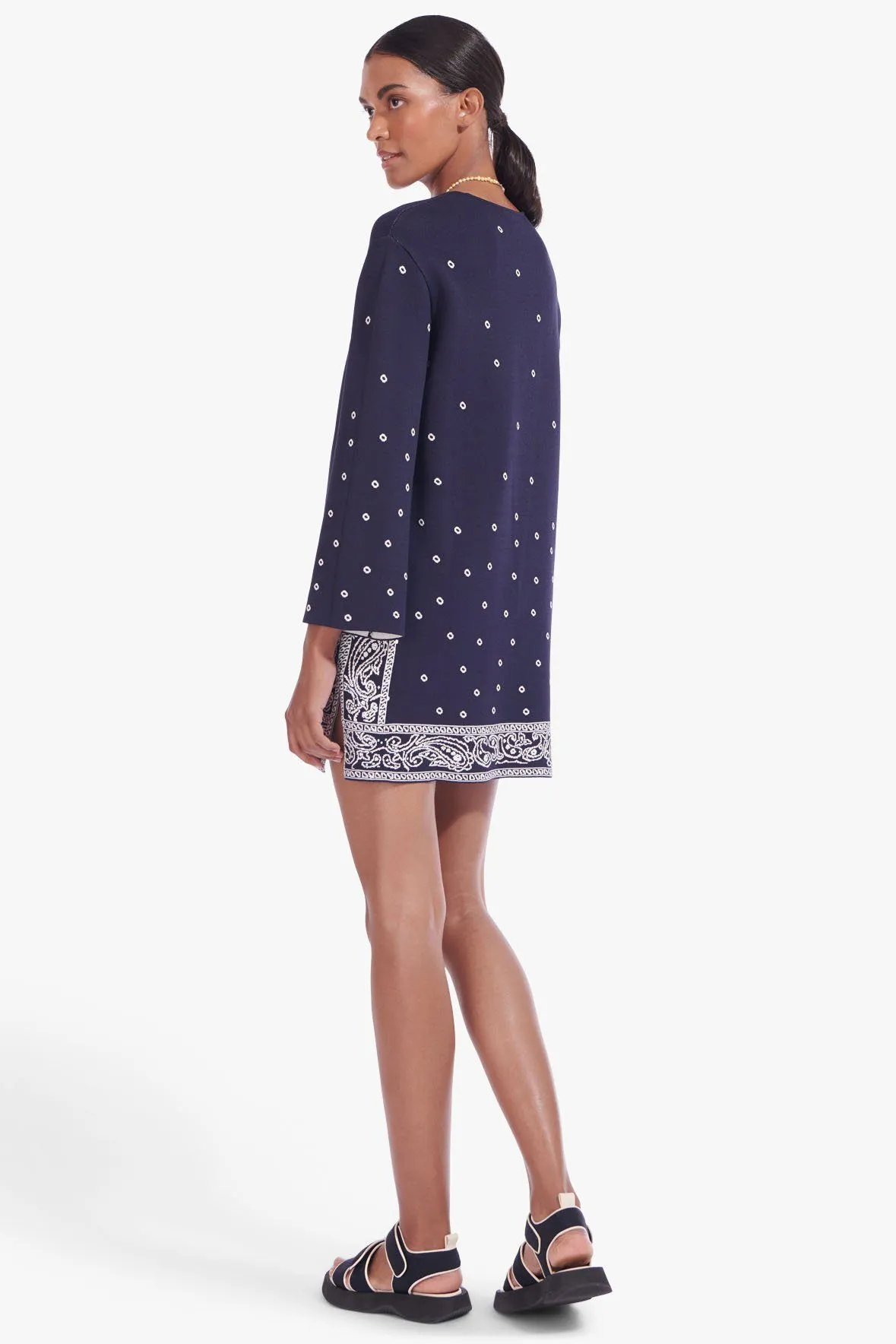 CHEYENNE DRESS | BANDANA PRINT DEEP SEA