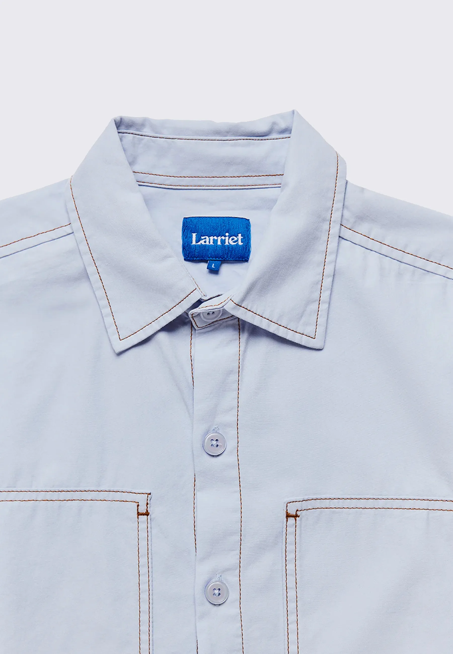 Cliff Long Sleeve Shirt - Blue/White