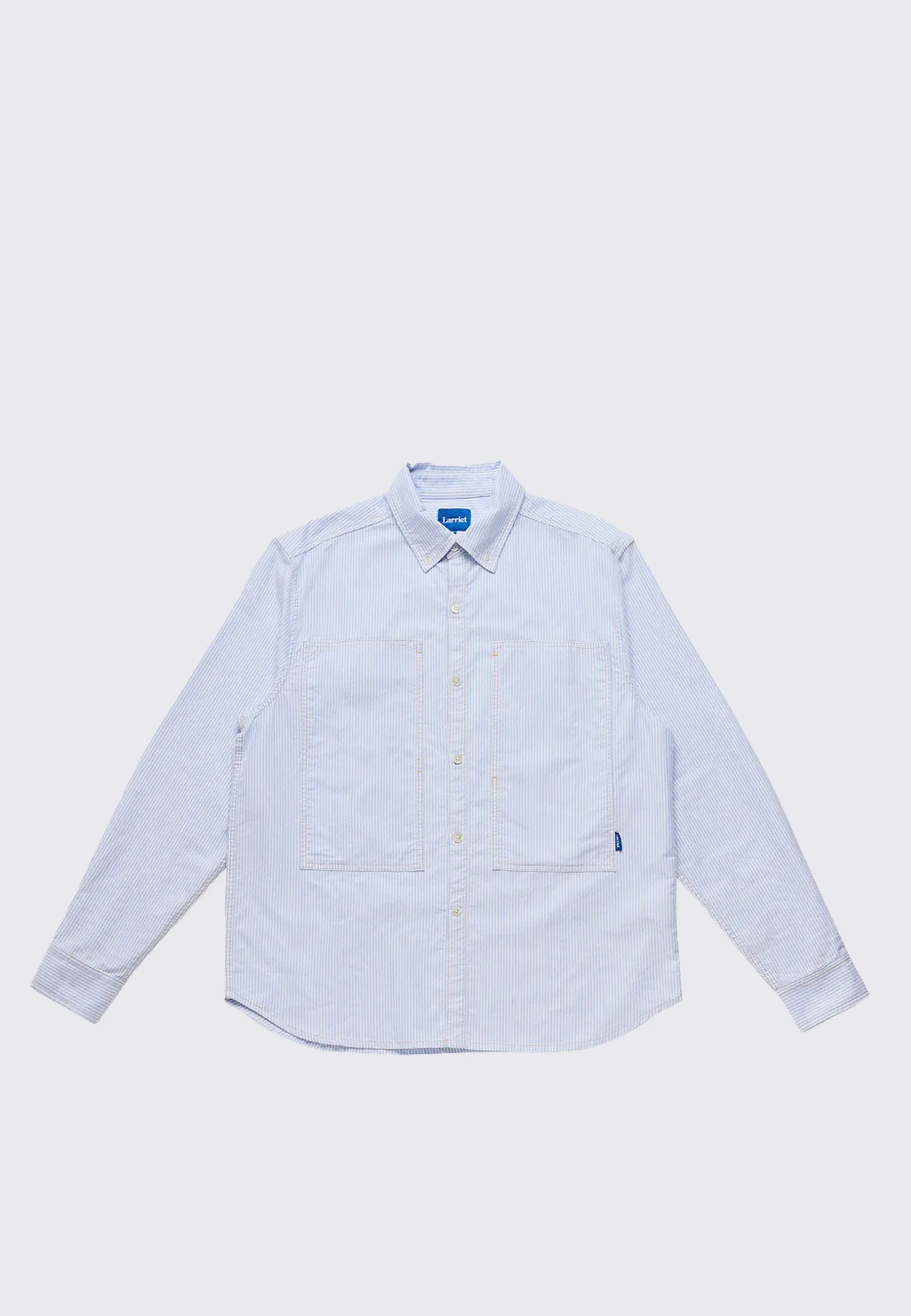 Cliff Long Sleeve Shirt - Blue/White