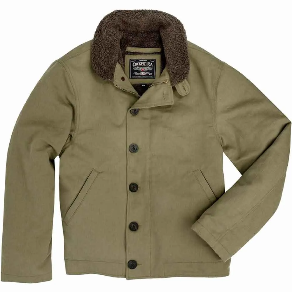 Cockpit USA Mens USN N1 Bedford Cord Deck Jacket SIZE MEDIUM Final Sale - Ships Same Day