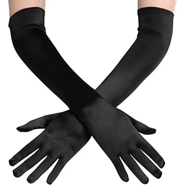 Extra Long Gloves - Black