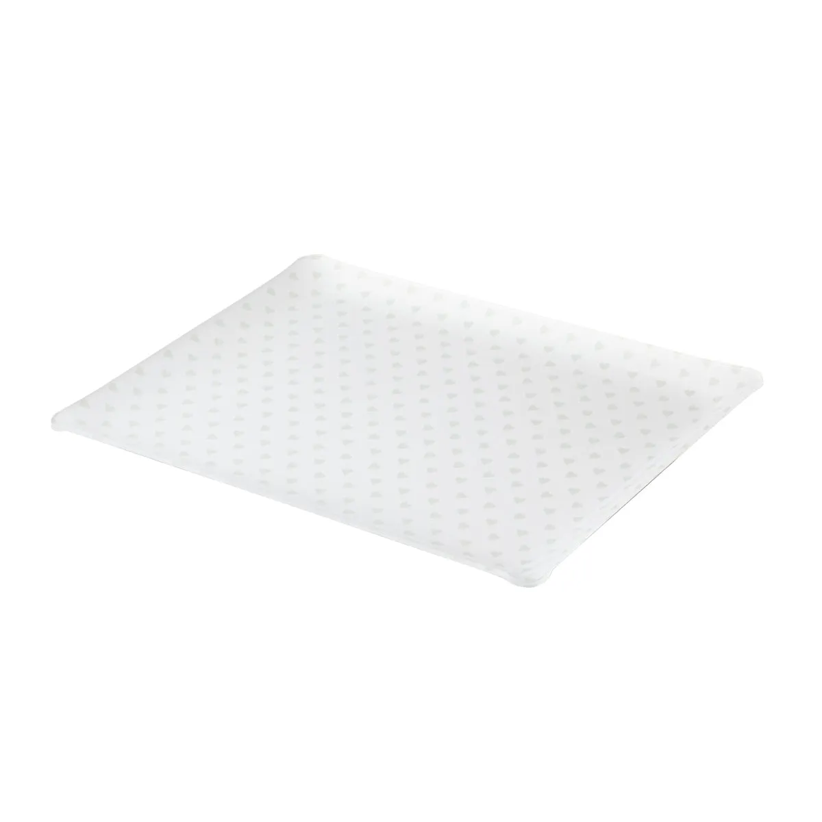 Fabric Tray Medium Heart Grey