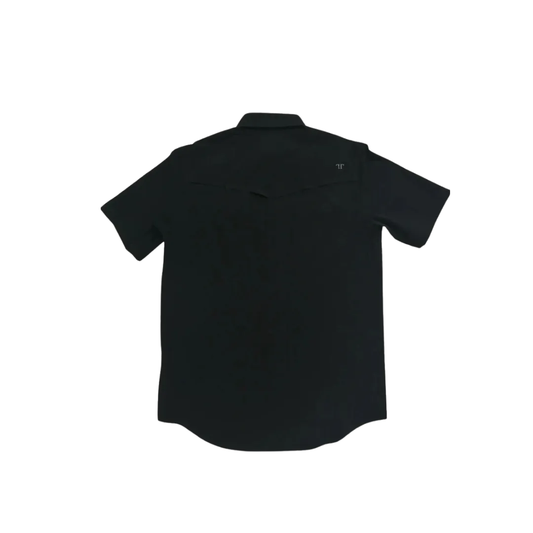 Ferrell Men's Core Short Sleeve Snap Black Shirt