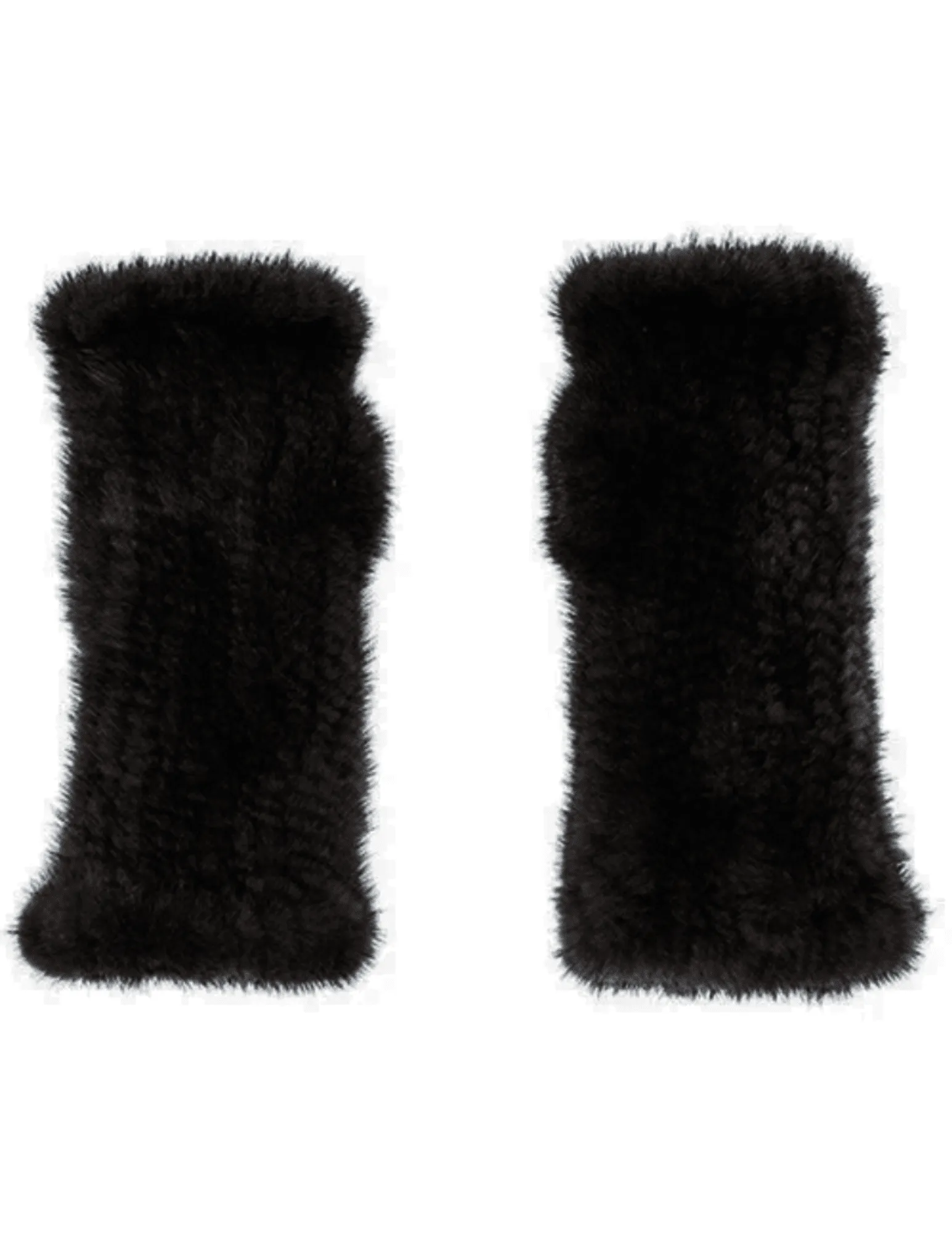 Fleur de Camélia Mink Knit Fingerless Gloves