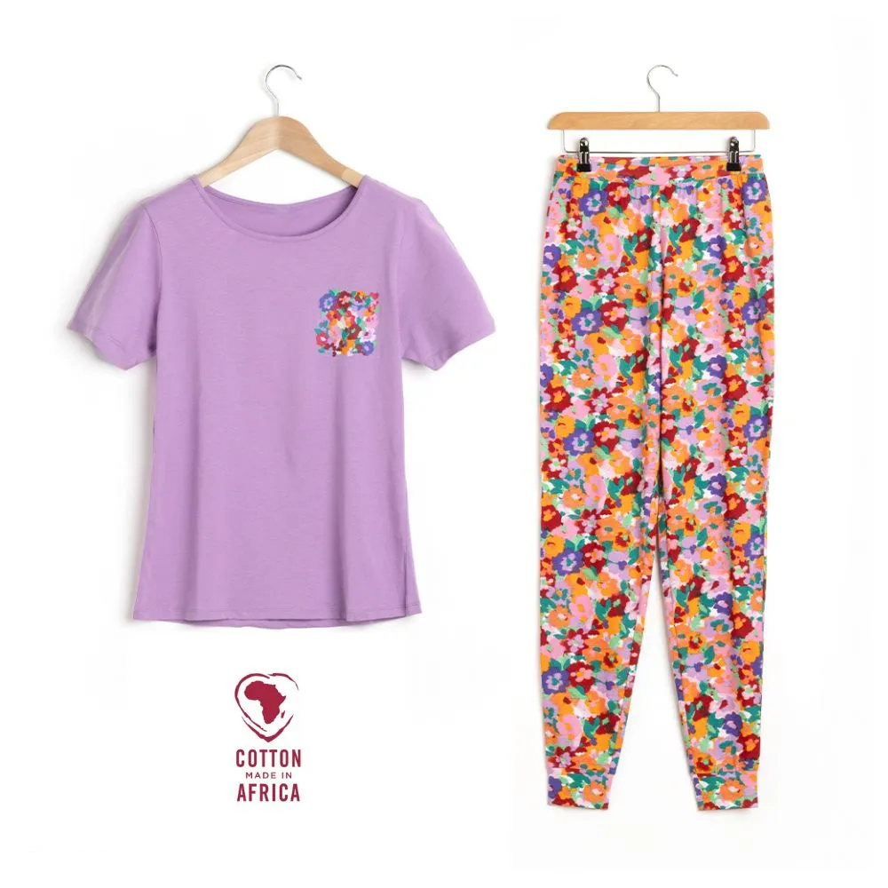 Floral Short Sleeve Jogger PJ