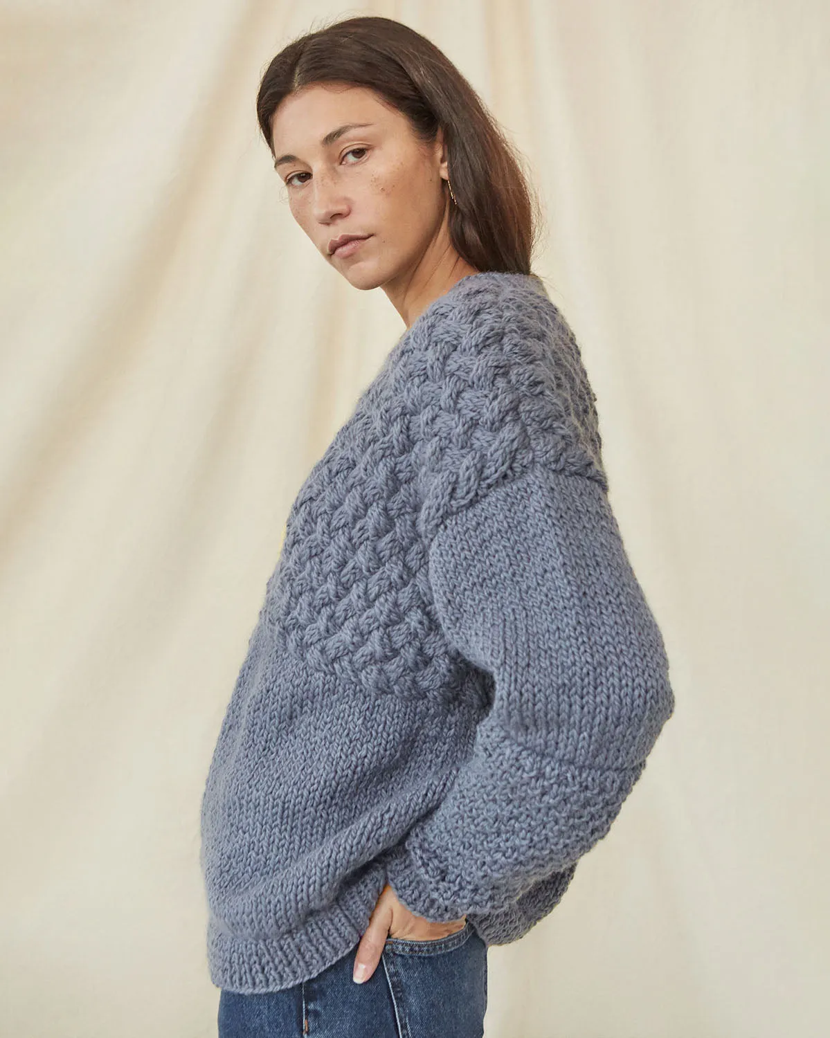 Heartbreaker Alpaca & Wool Sweater Grey