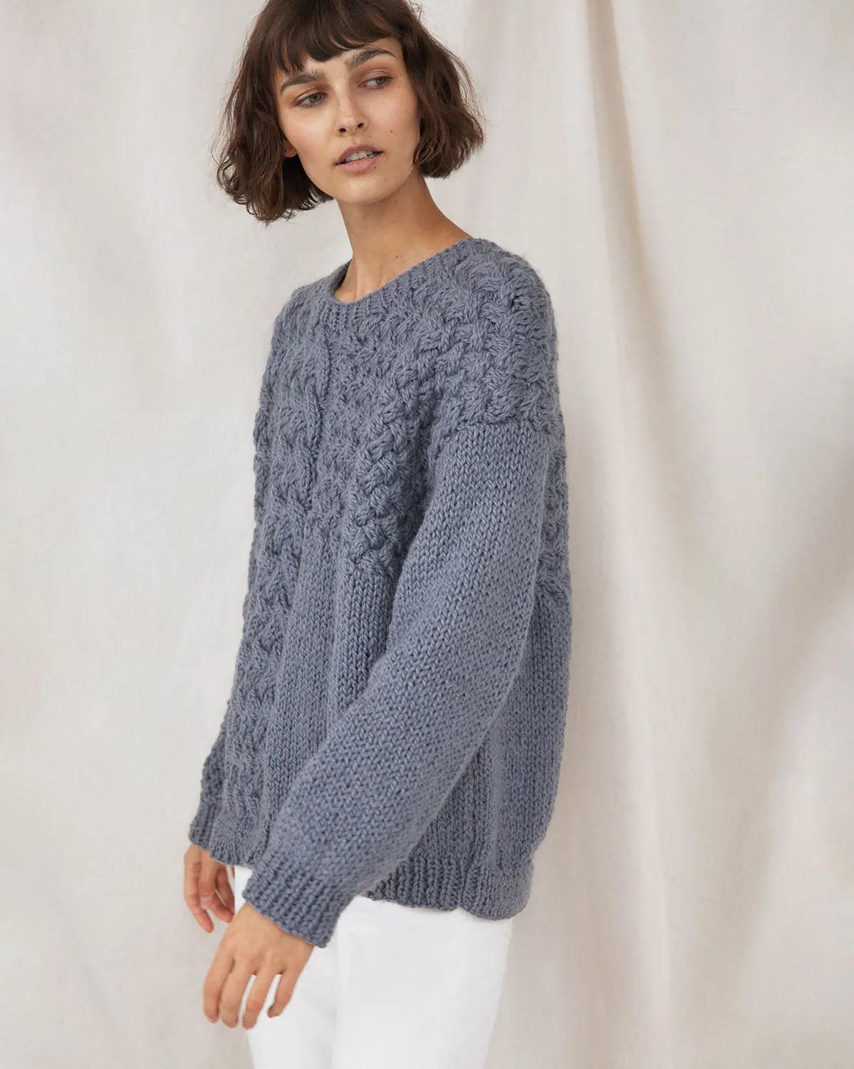 Heartbreaker Alpaca & Wool Sweater Grey