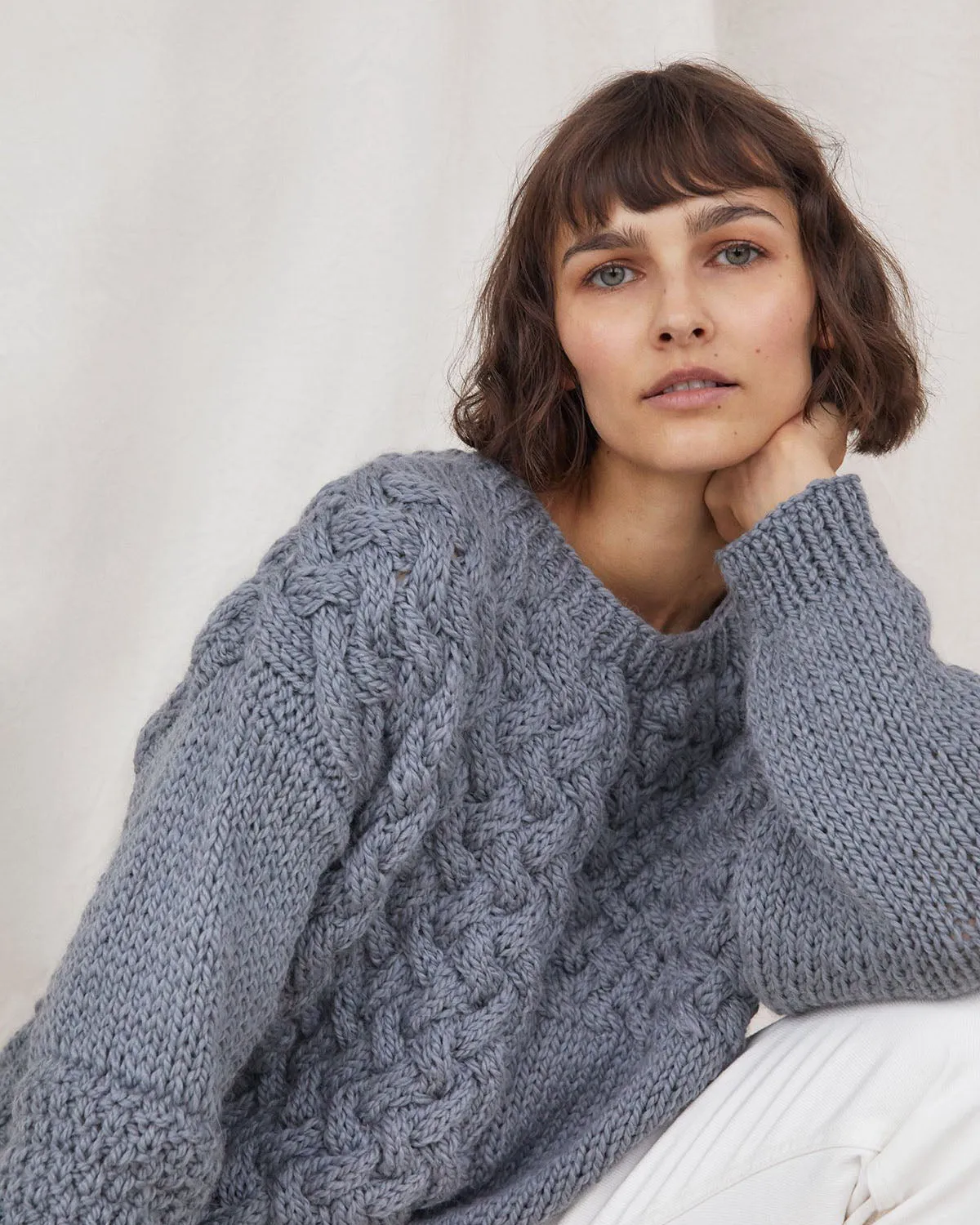 Heartbreaker Alpaca & Wool Sweater Grey