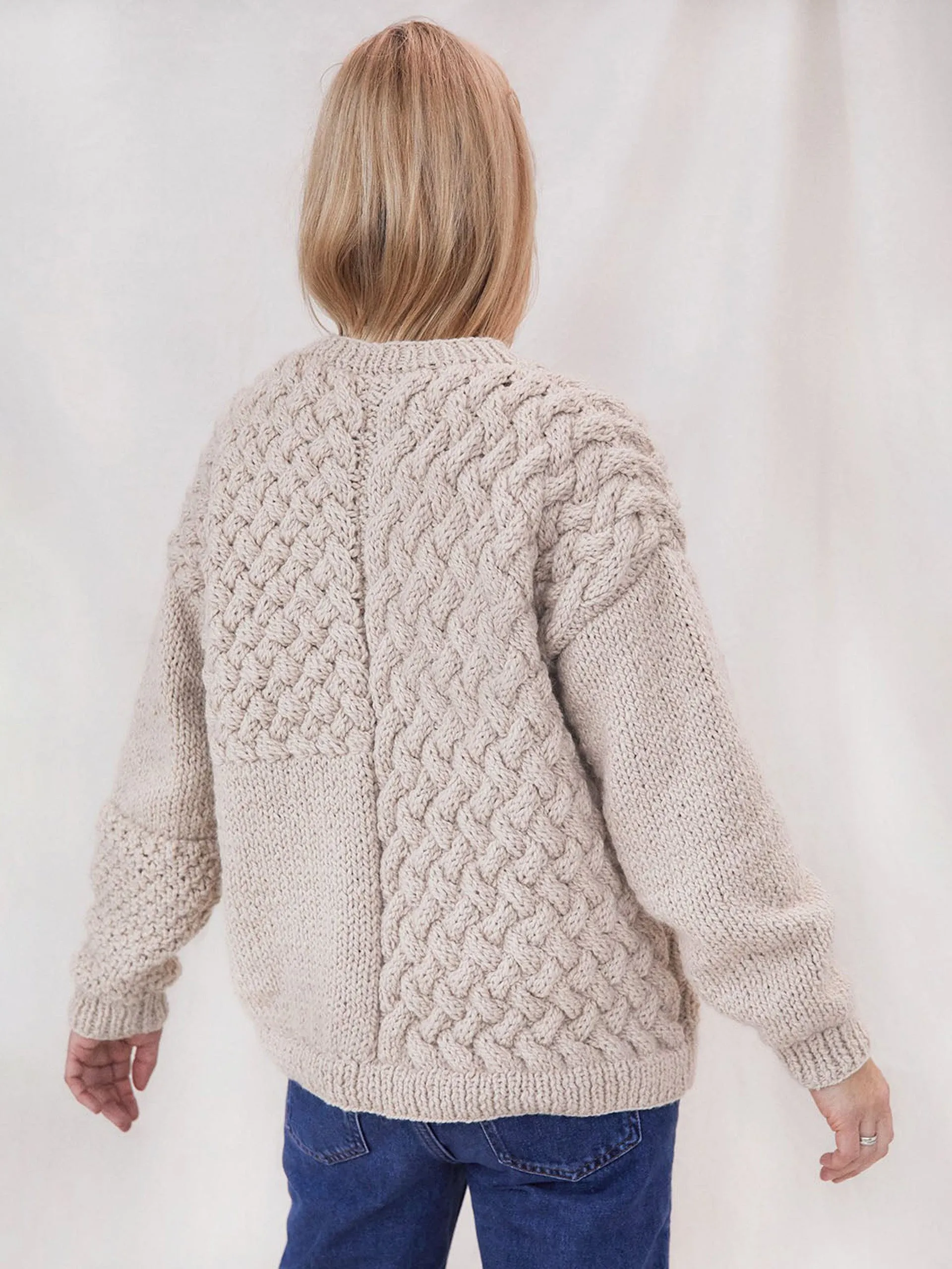 Heartbreaker beige alpaca and wool sweater
