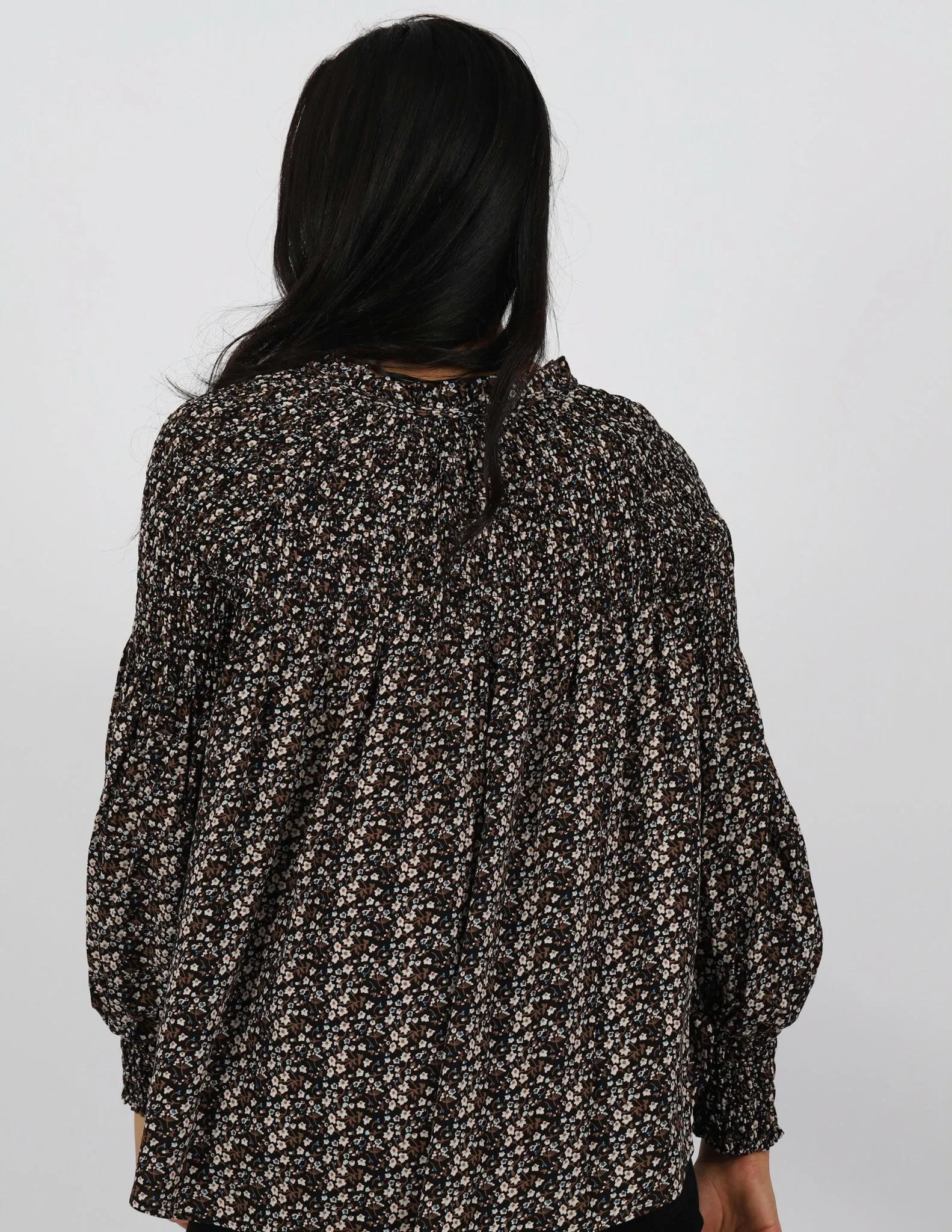 High Neck Printed Shirt