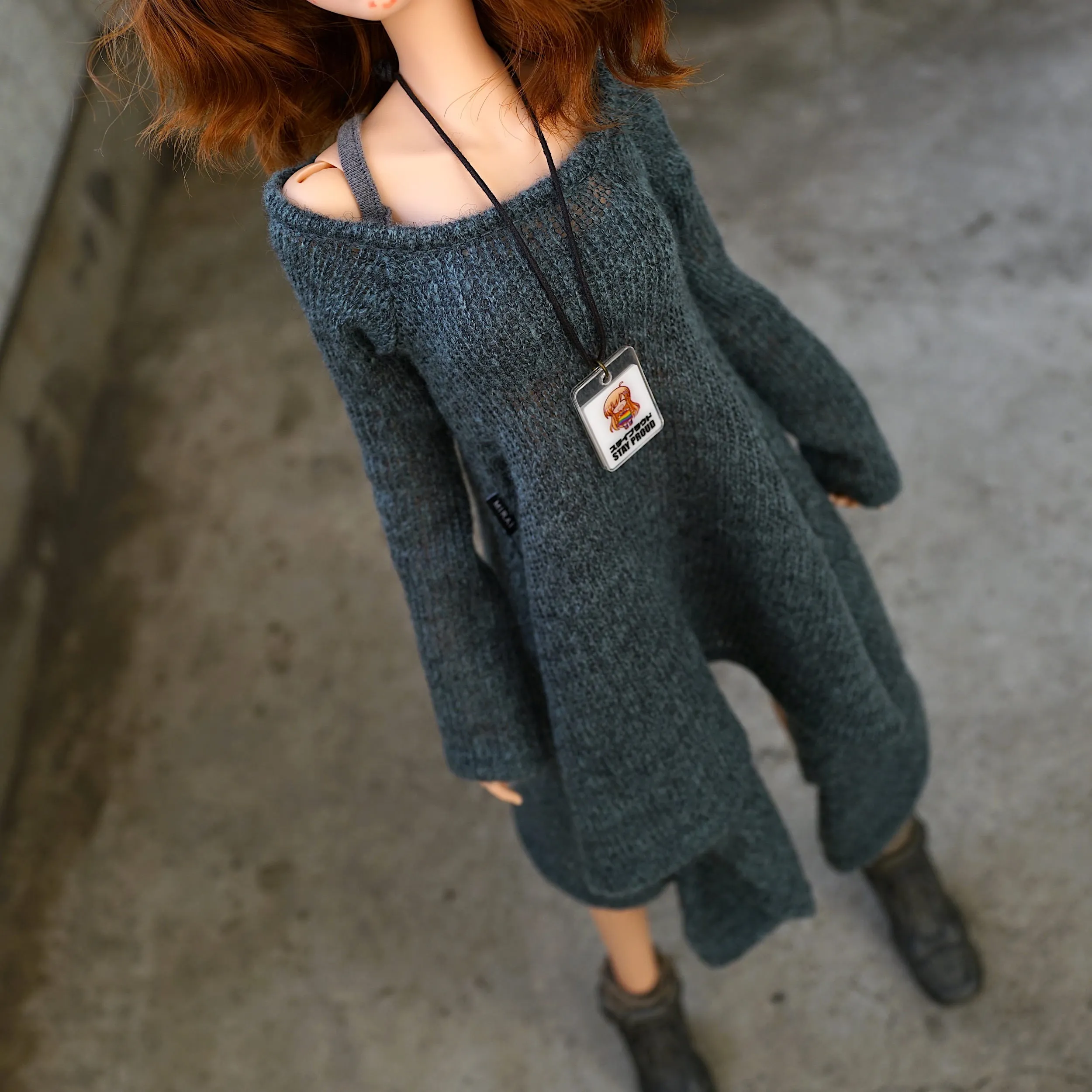 Irregular Hem Sweater (Ash Blue)