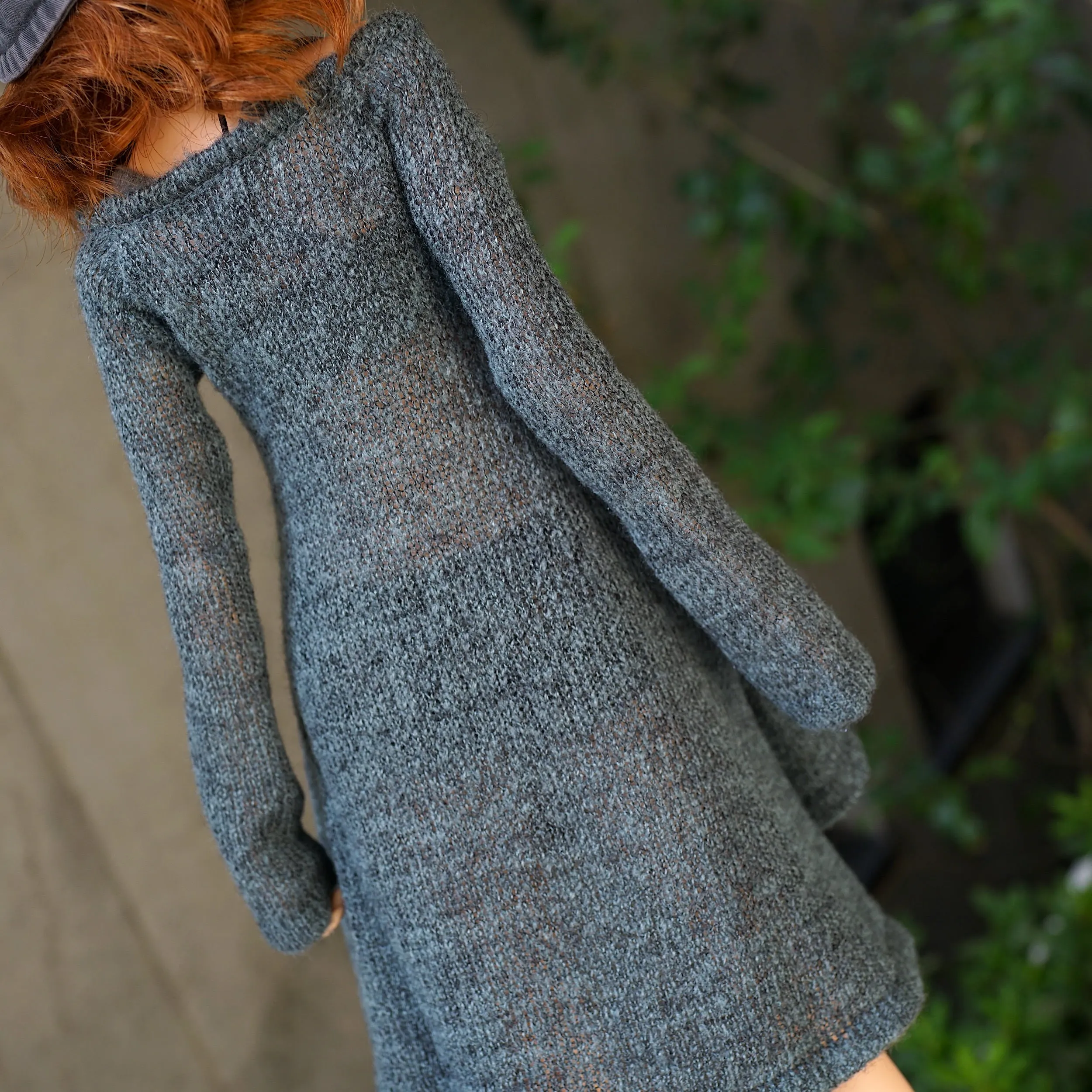 Irregular Hem Sweater (Ash Blue)