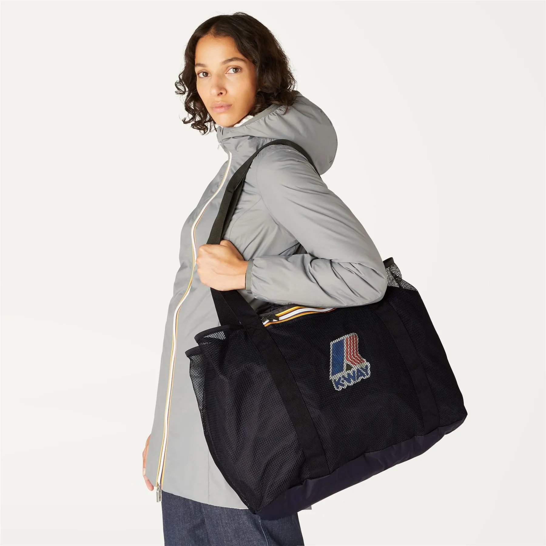 Isa - Packable Waterproof Tote Bag in Black Pure