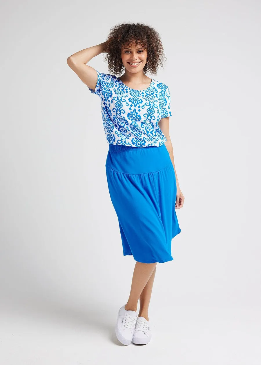 Janis Short Sleeve Bamboo T-Shirt - Ikat