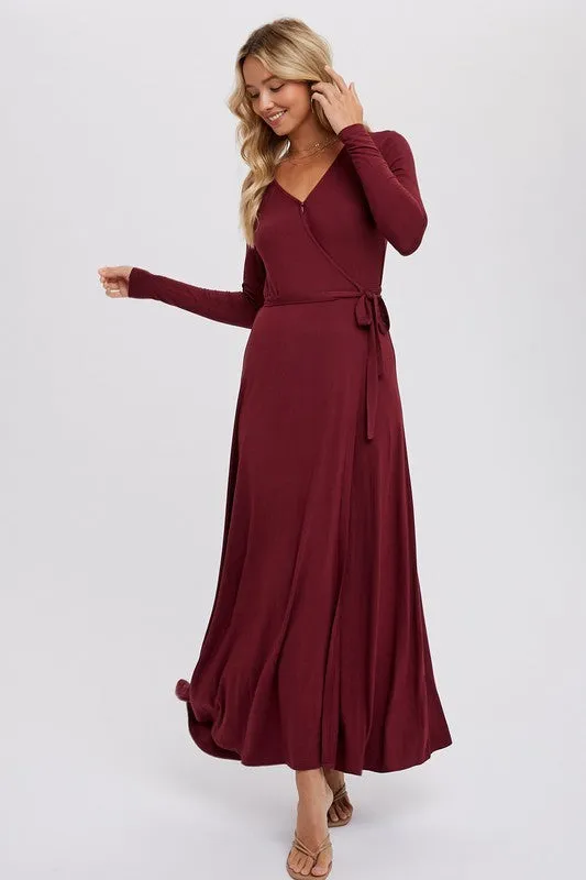 Kara Knit Wrap Maxi Dress