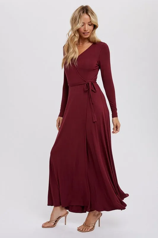 Kara Knit Wrap Maxi Dress