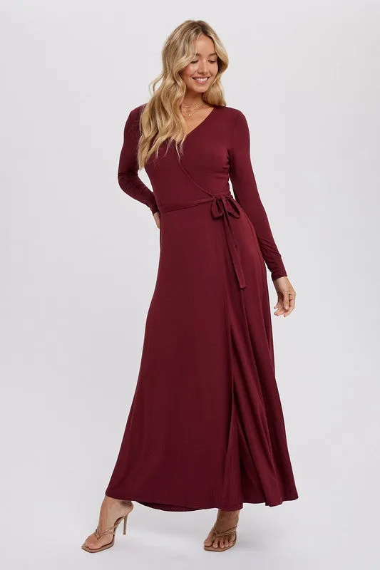Kara Knit Wrap Maxi Dress