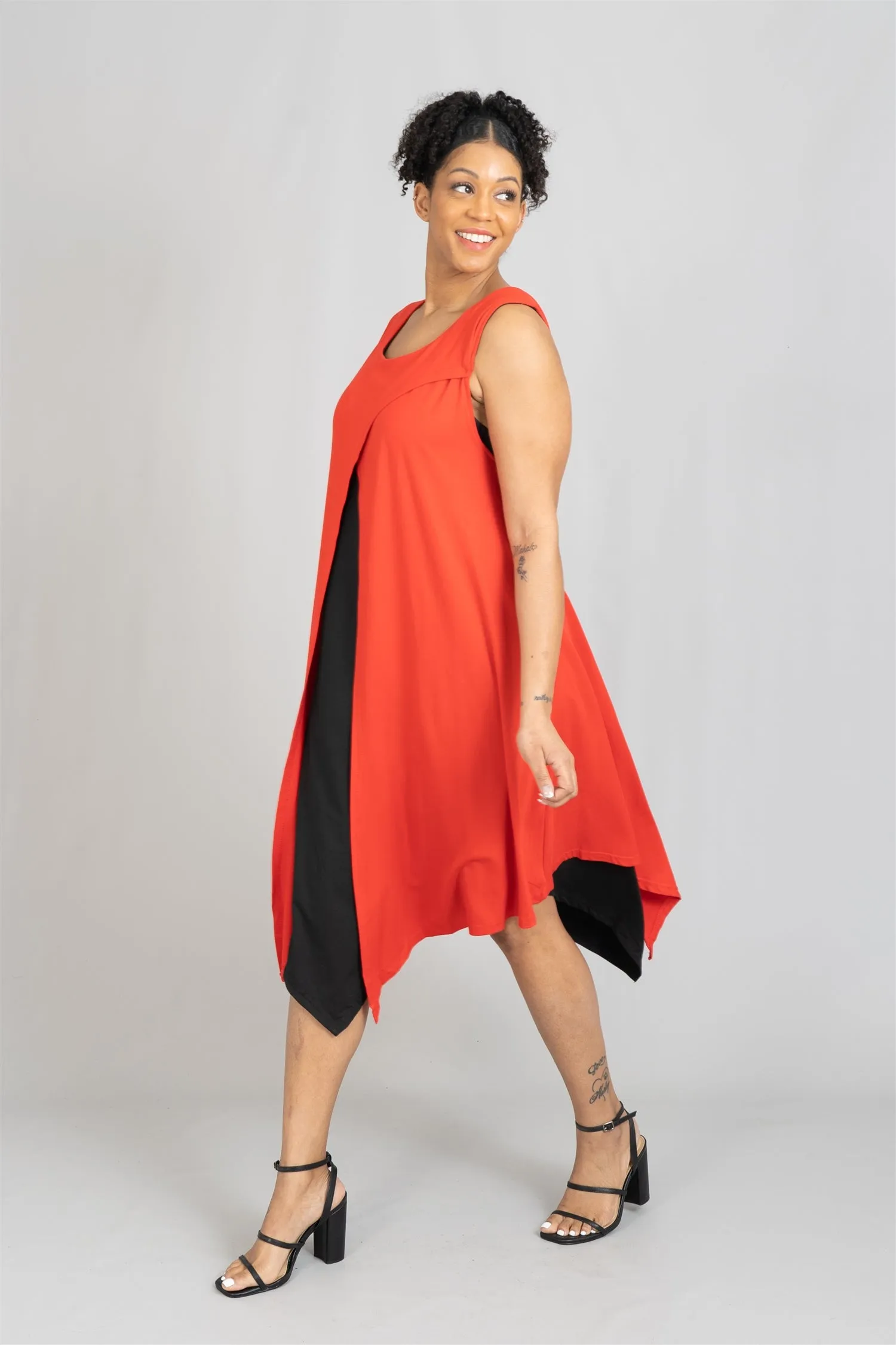 KaraChic CHH22153 Two-tone Knit Dress
