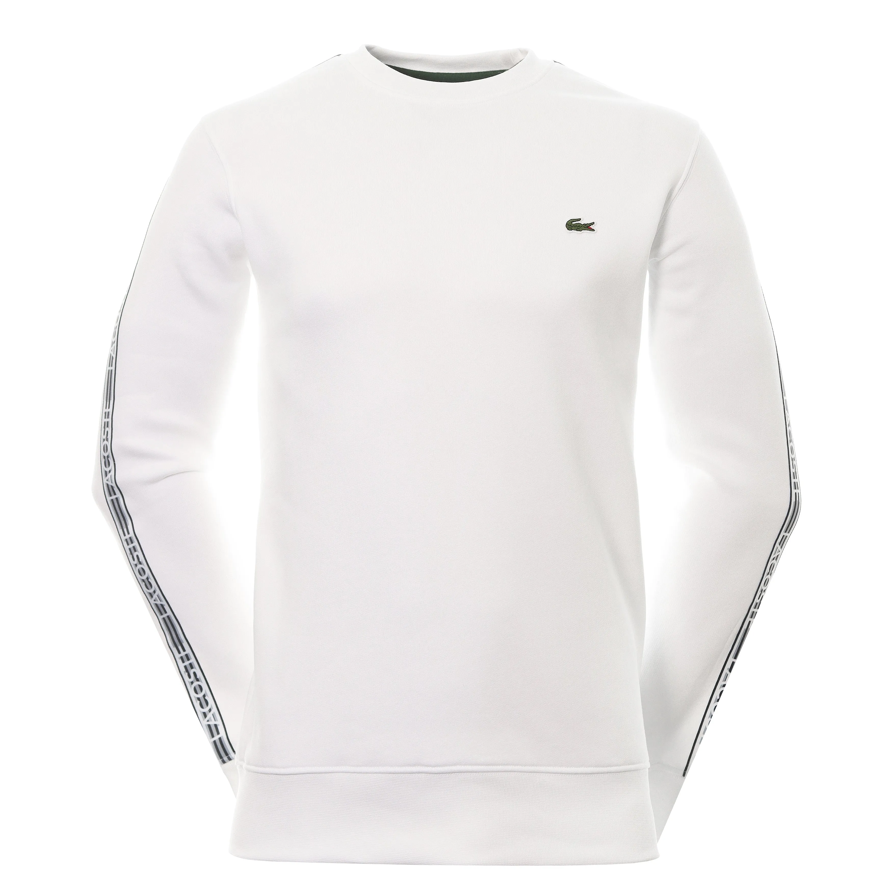 Lacoste Logo Stripe Crew Sweater