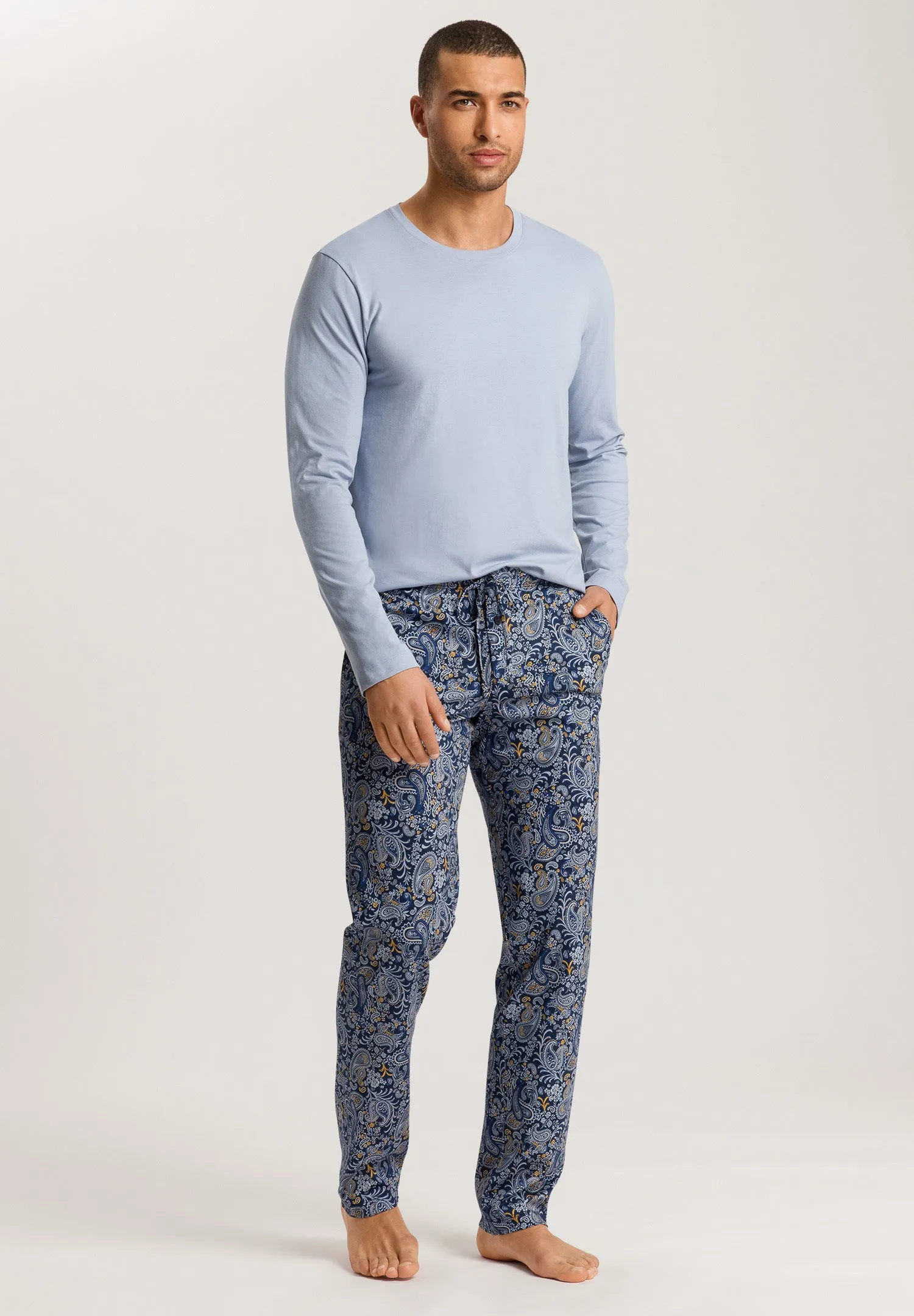 Living Shirts Cotton Crew Neck Top | Blue Dye 75053-2532
