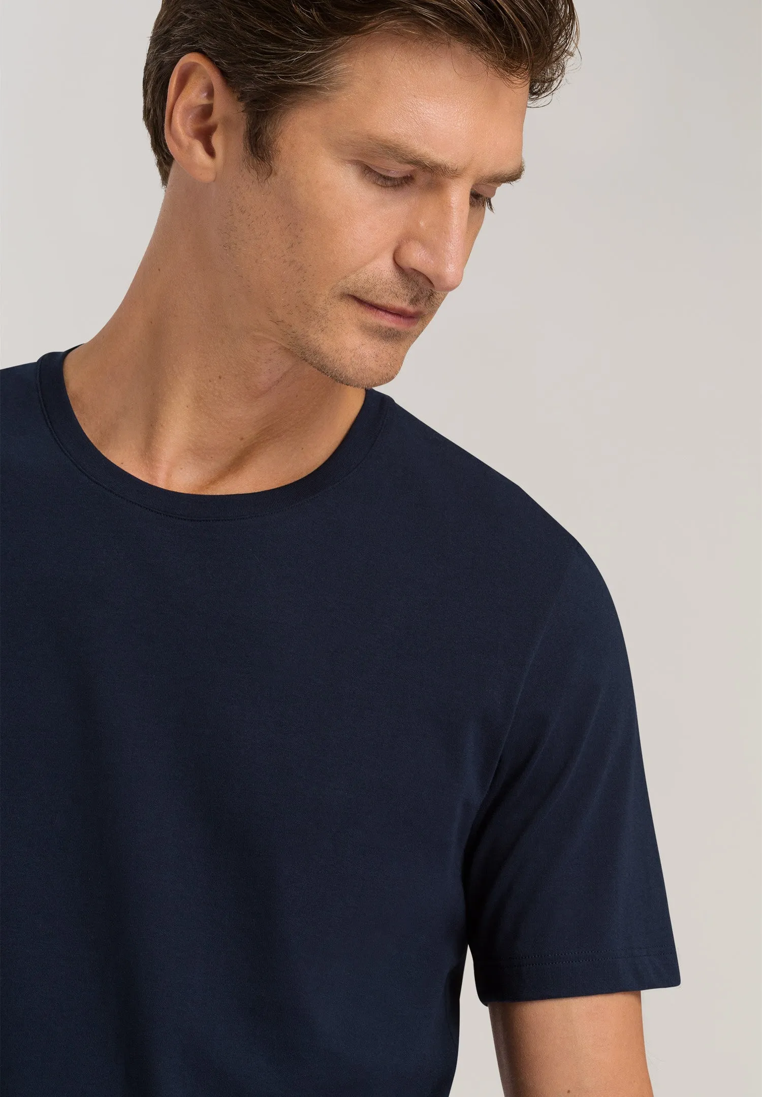 Living Shirts Jersey Cotton Crew Neck T-Shirt | Deep Navy 75050-1610