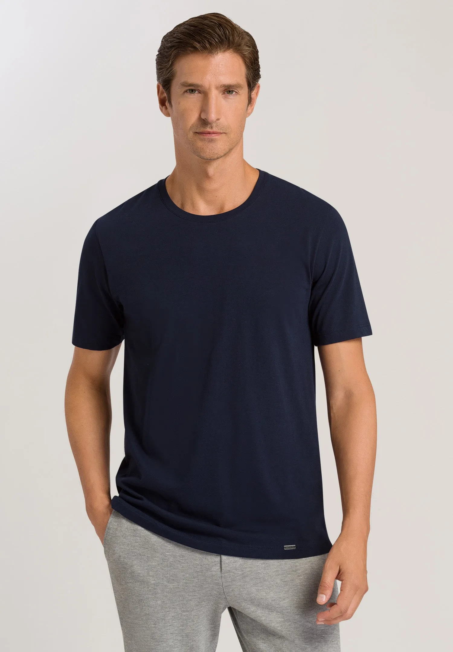 Living Shirts Jersey Cotton Crew Neck T-Shirt | Deep Navy 75050-1610