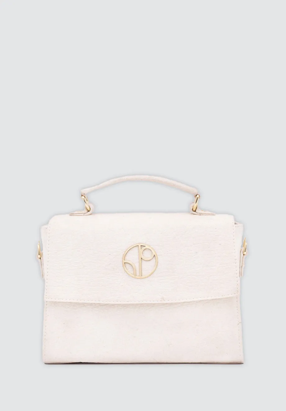 London LHR - Piñatex® Saddle Bag | Latte
