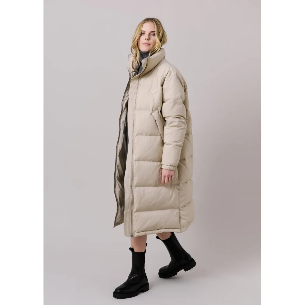 Long Puffer Jacket - Sand
