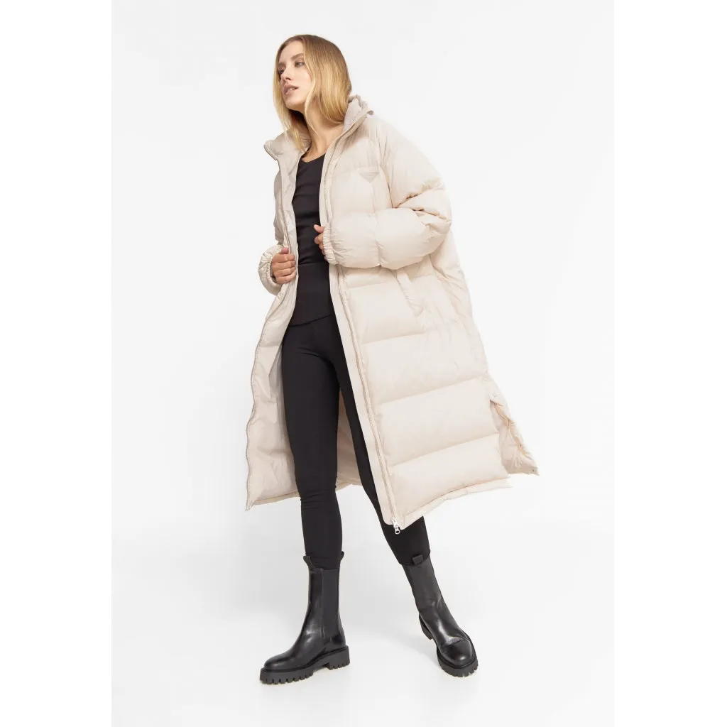 Long Puffer Jacket - Sand