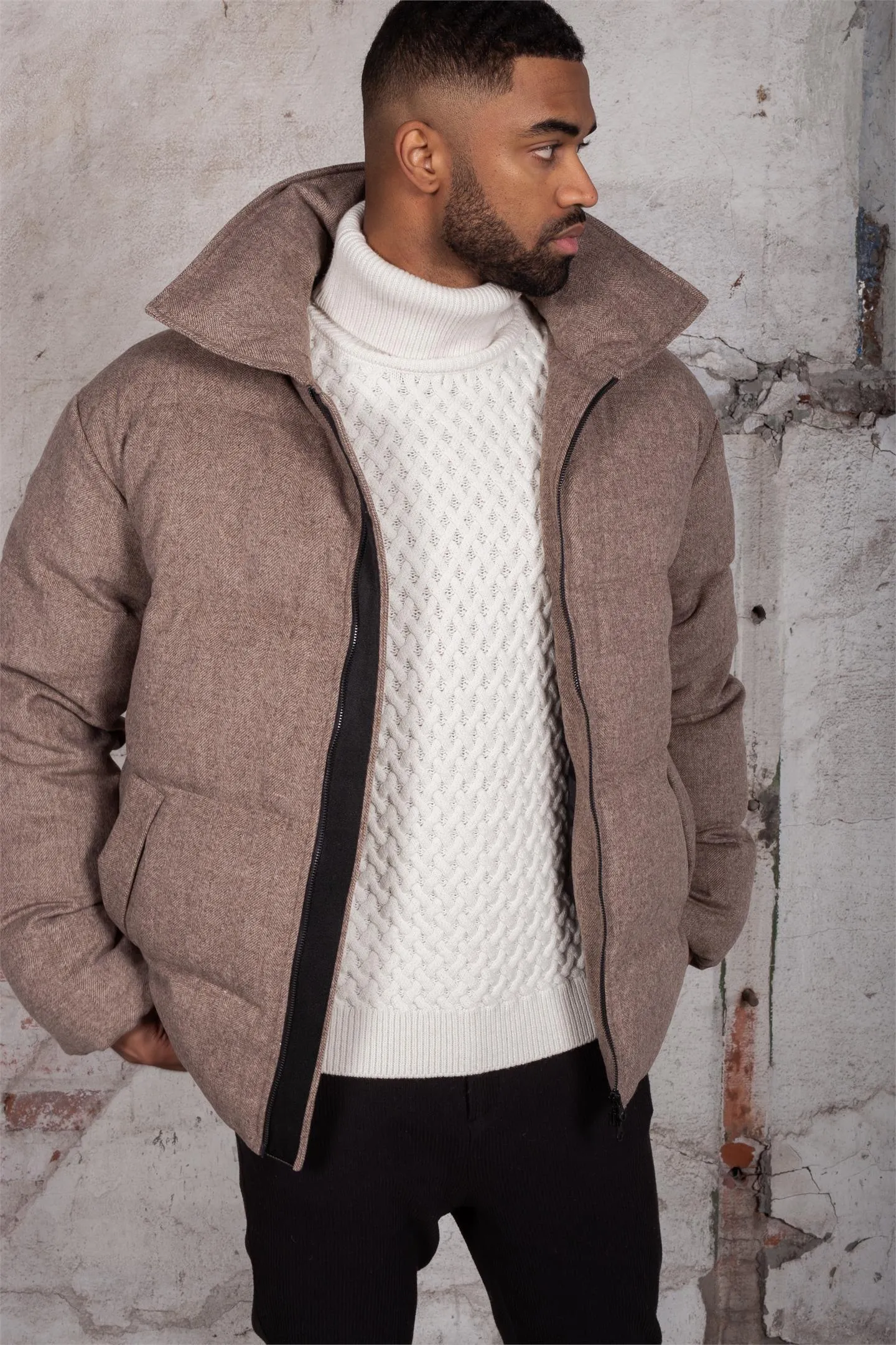 Lyon Jacket - Sand Herringbone