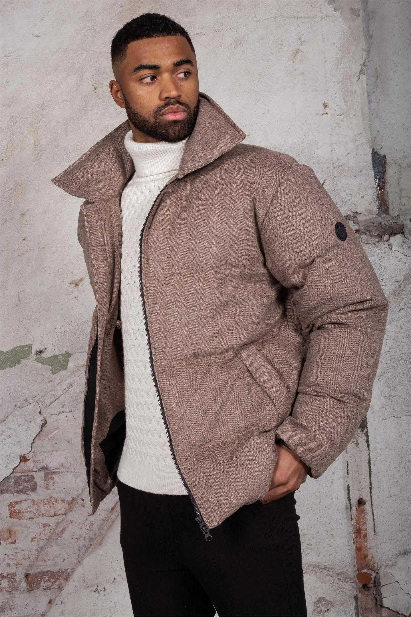 Lyon Jacket - Sand Herringbone