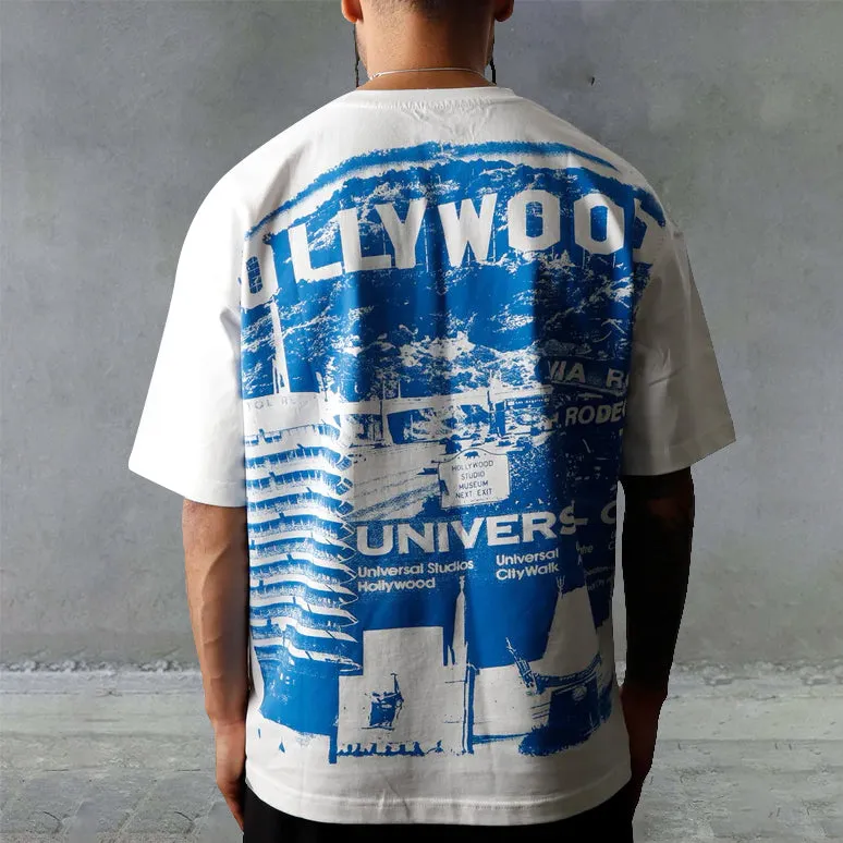 NO.55 Los Angeles printed casual street T-shirt