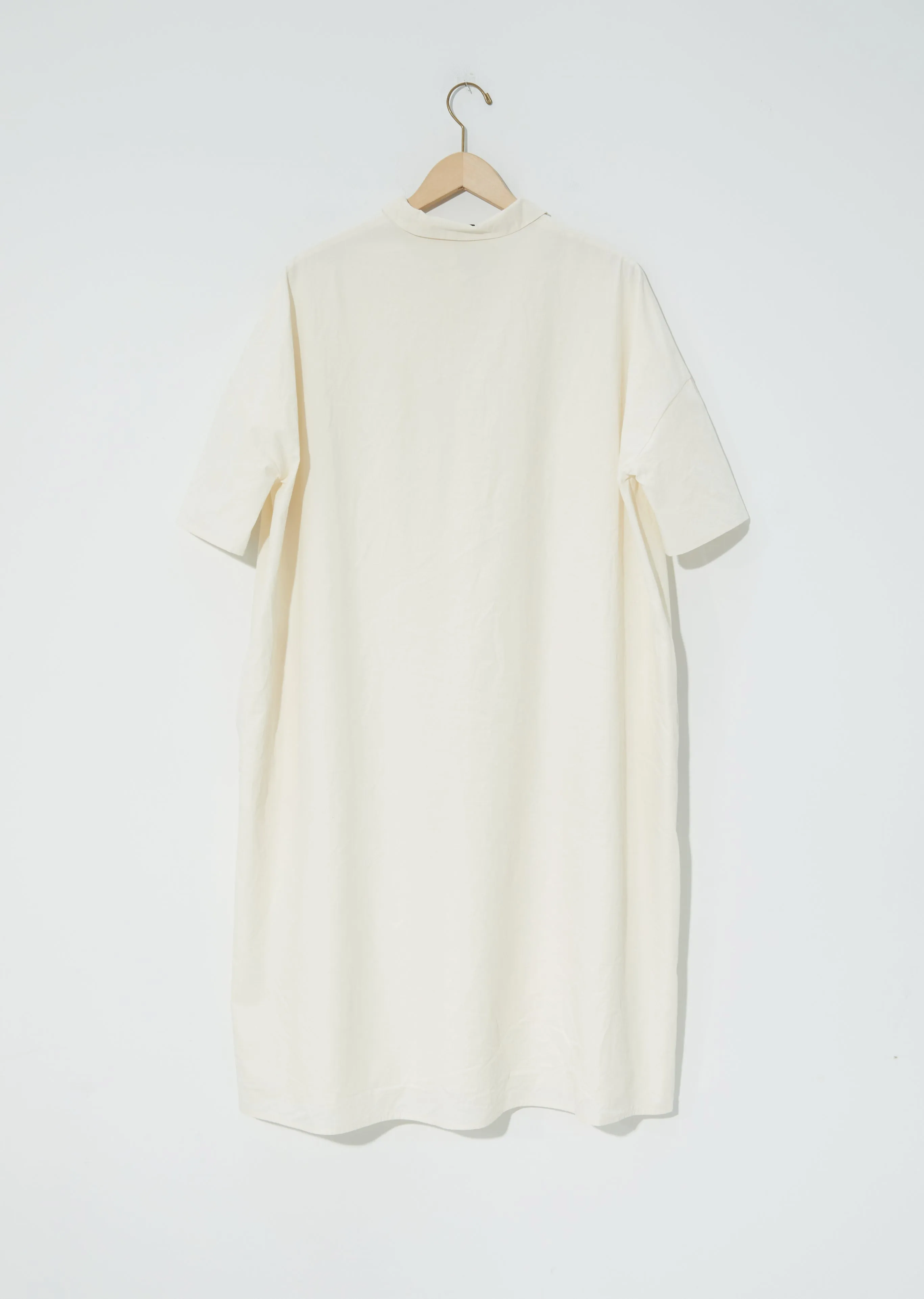 Plain Popeline Henley Dress